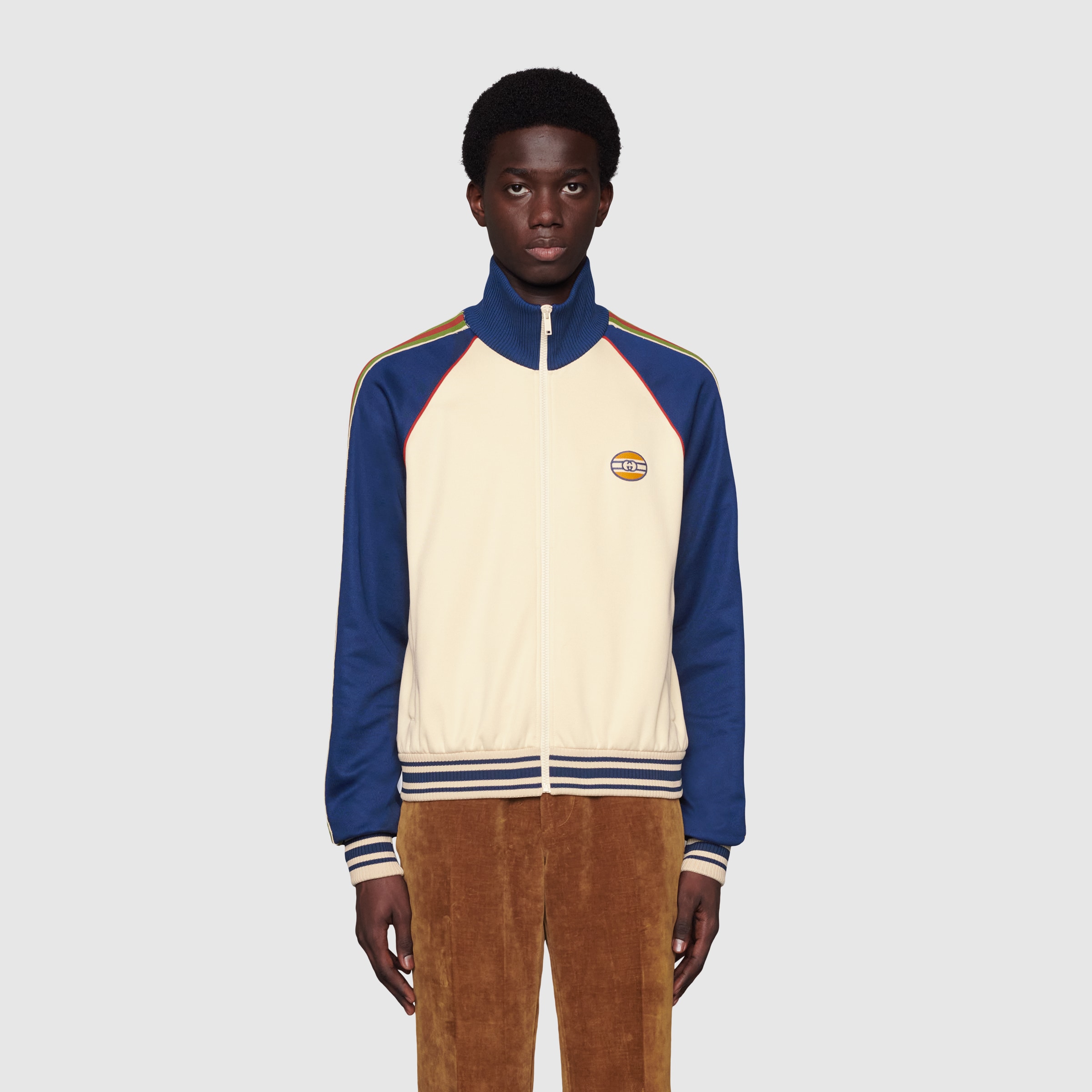 White Technical jersey zipup jacket GUCCI® US