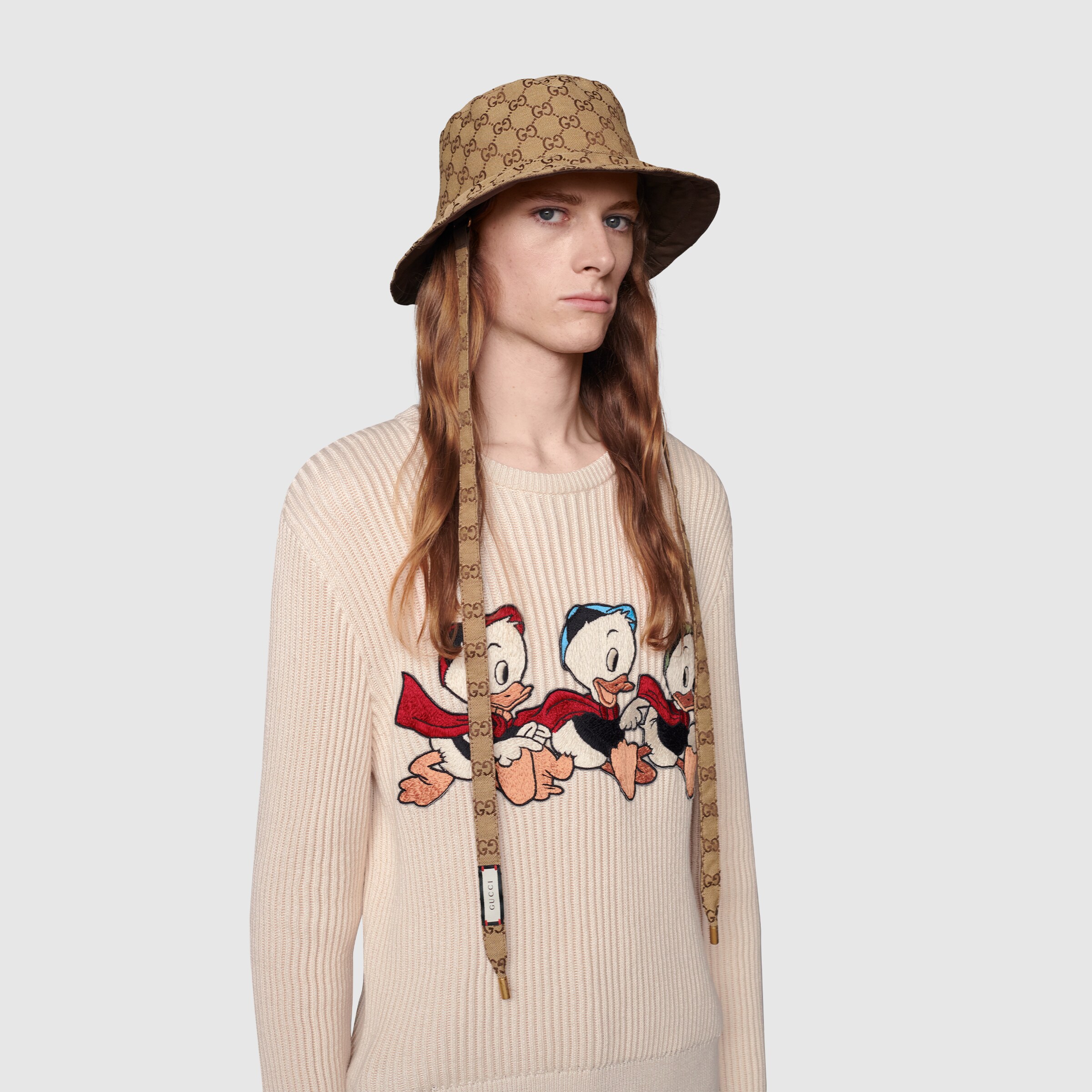 Disney X Gucci Donald Duck Cotton Wool Sweater In Ivory Gucci® Ae 2765