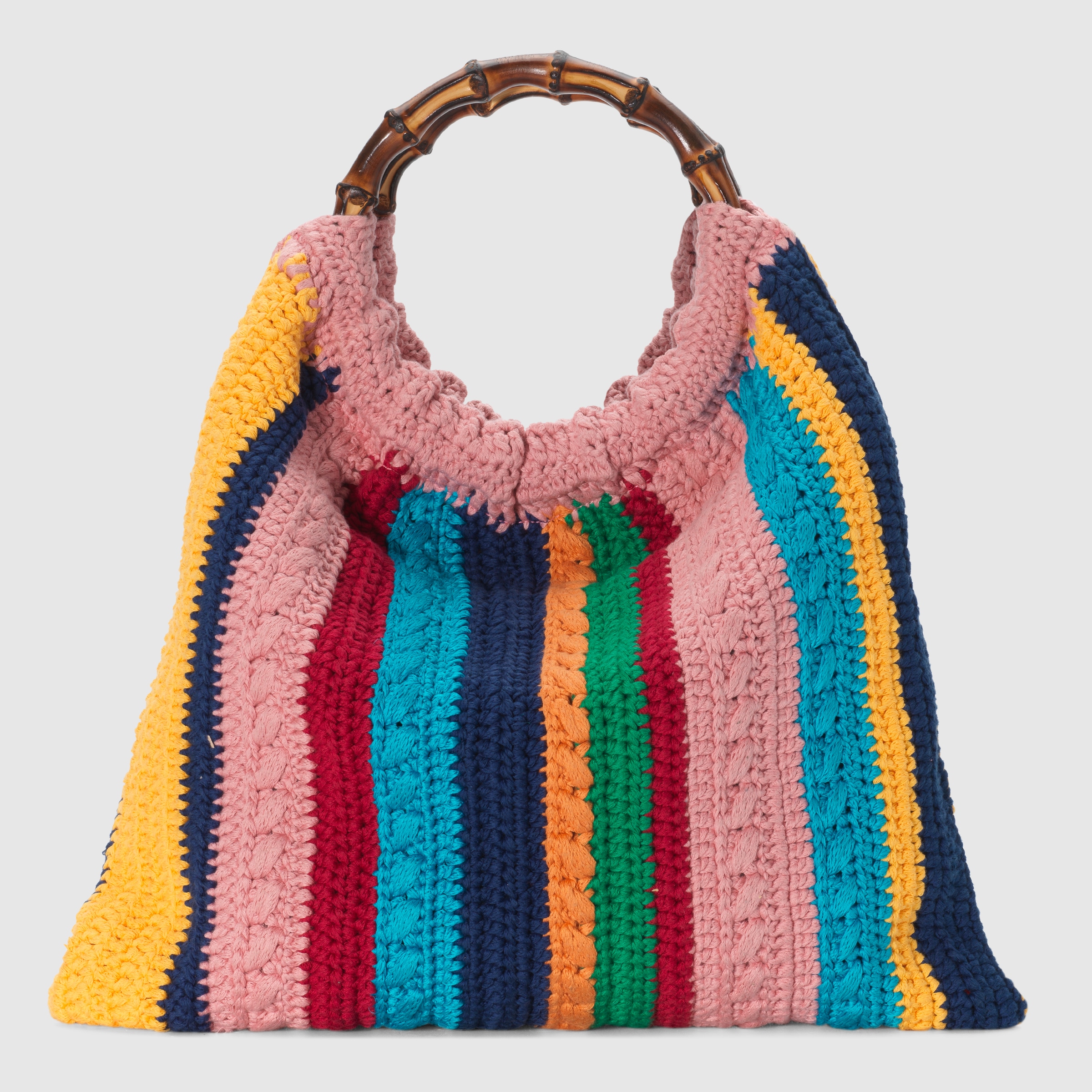 Gucci Horsebit 1955 medium tote bag in multicolour crochet GUCCI® UK