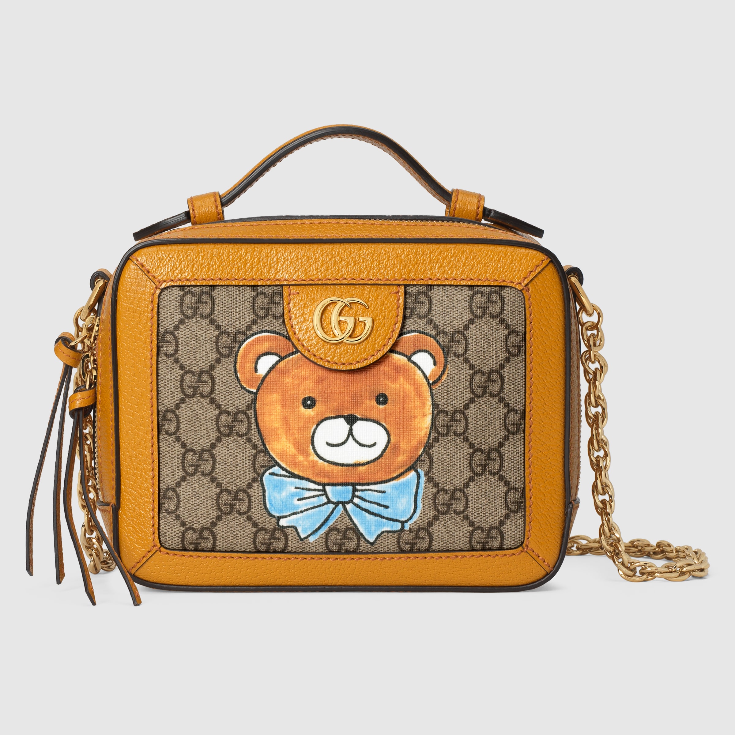 KAI x Gucci Ophidia mini bag inbeige and ebony GG Supreme GUCCI