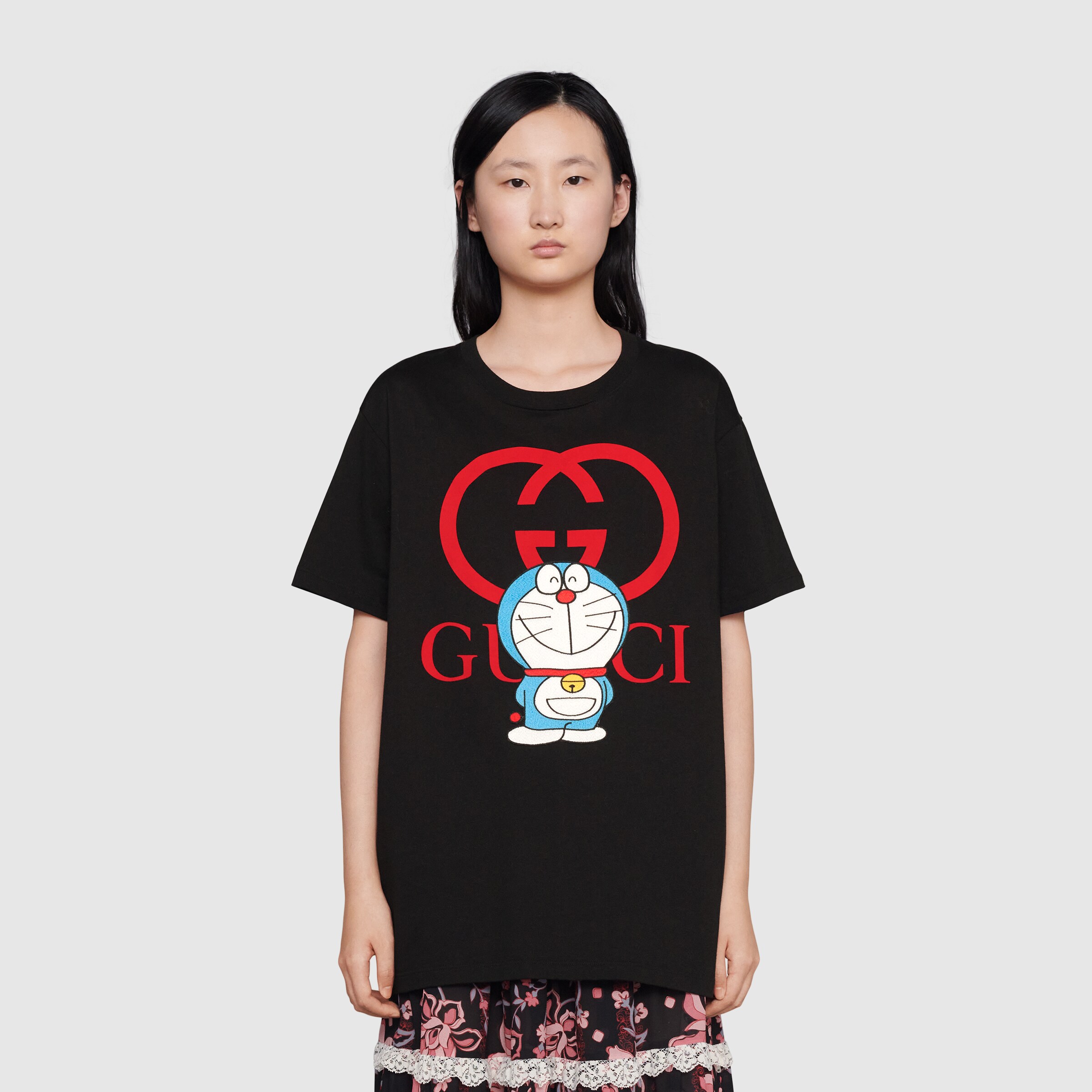 Black Doraemon x Gucci cotton Tshirt GUCCI® UK