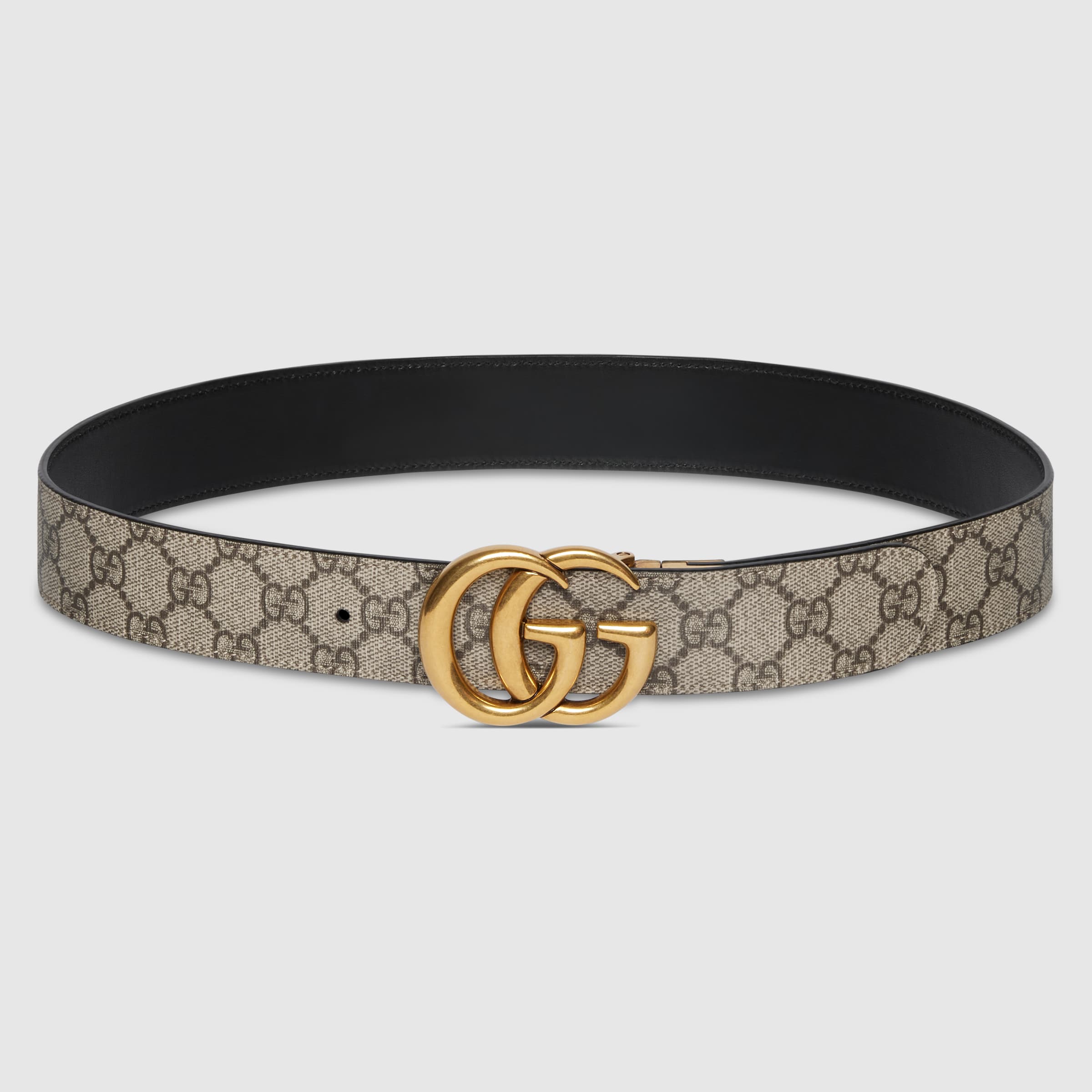 GG Marmont reversible belt in black leather GUCCI® UK