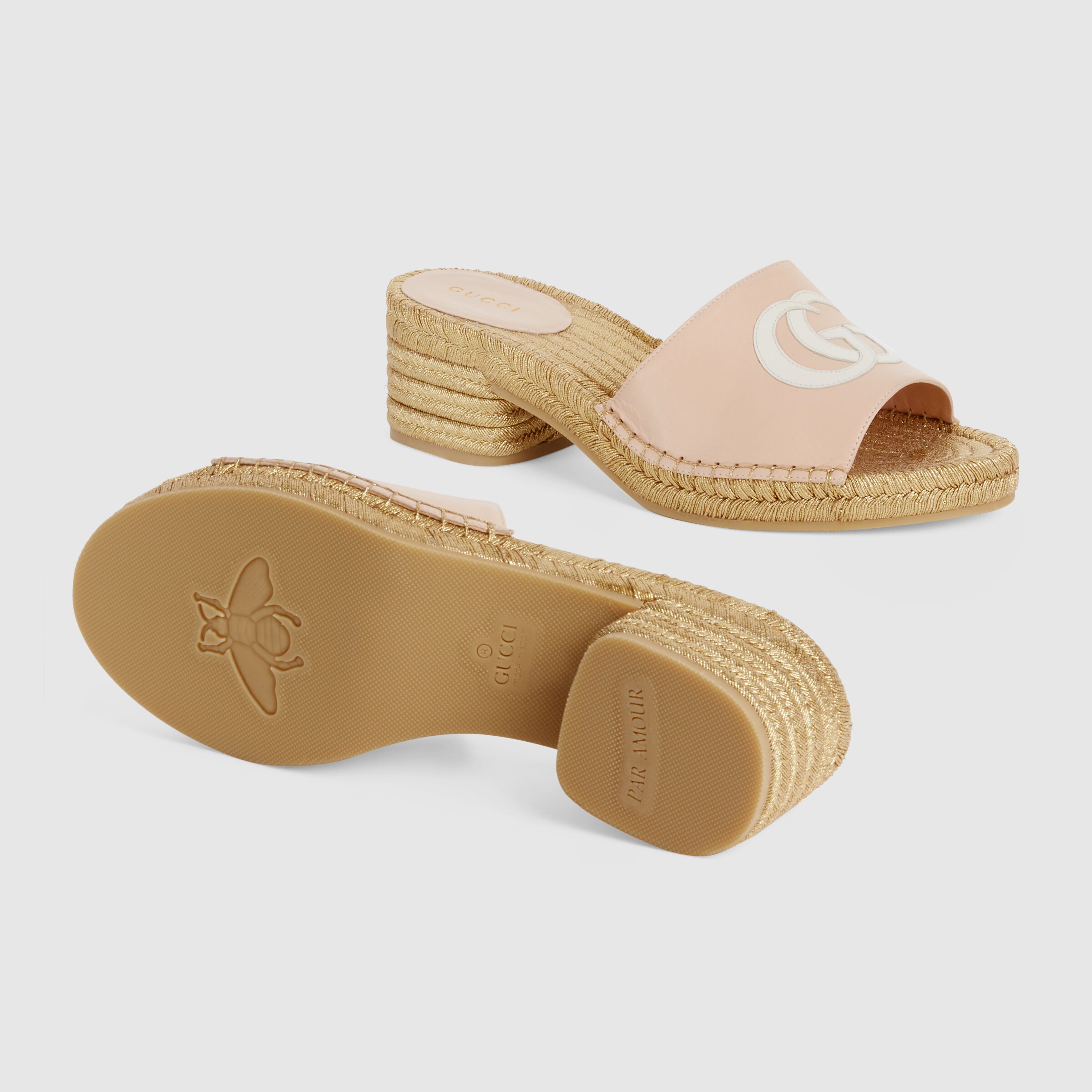 gucci pink espadrilles sandals