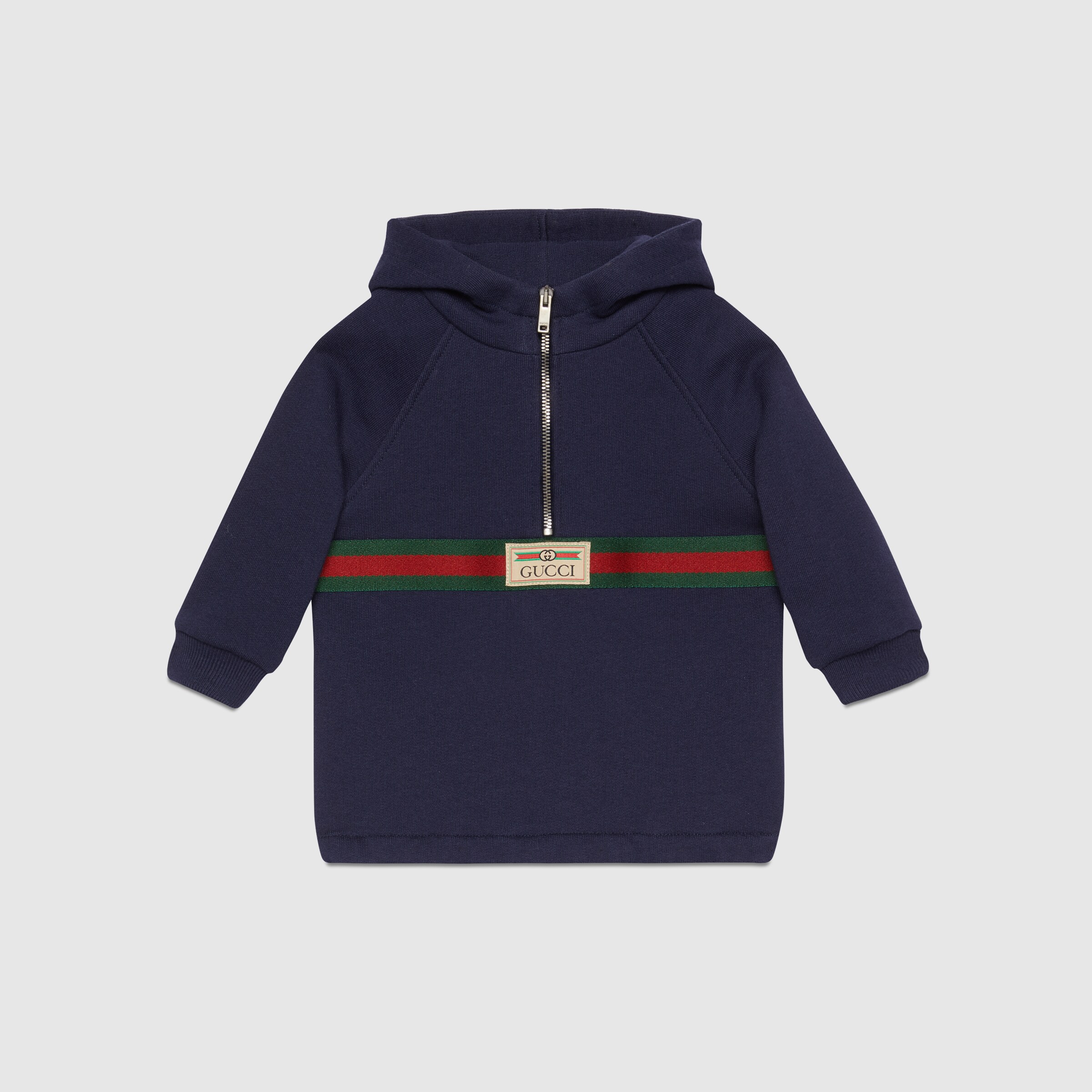 Gucci Girls Red/Blue Sports Zip-Up Kimono Sweatshirt 10