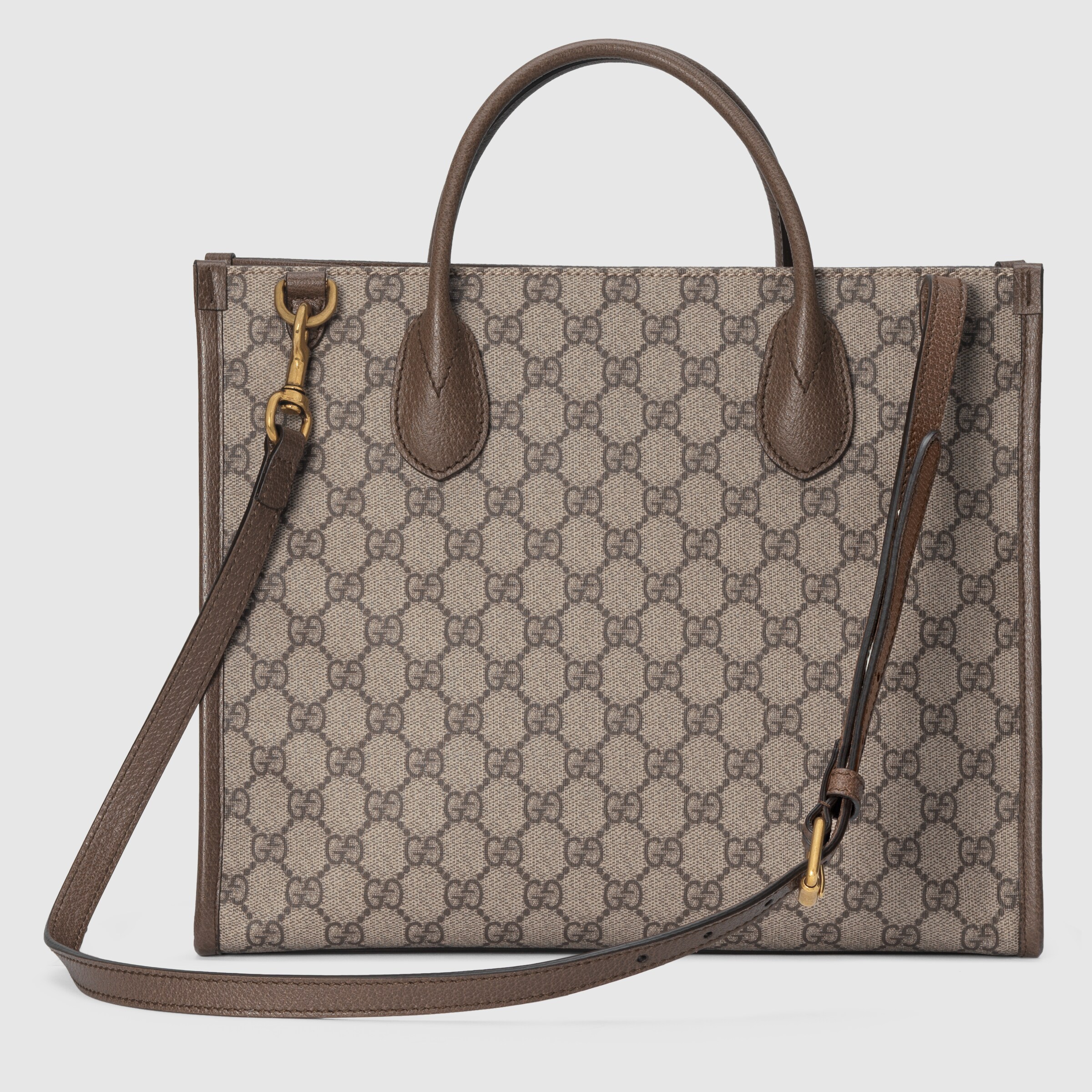 Disney x Gucci Donald Duck Tote Bag In Beige & Ebony GG Supreme GUCCI® 香港