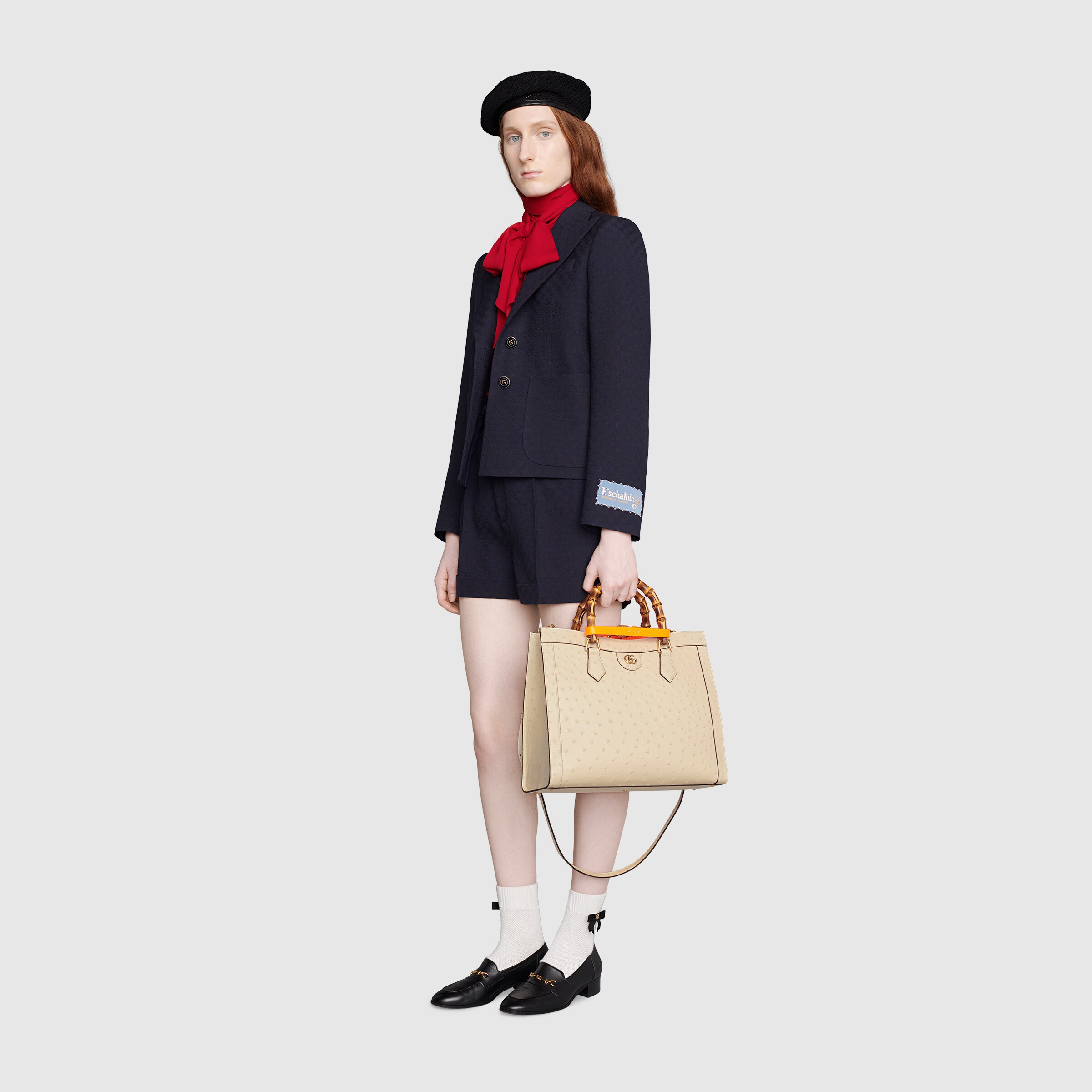 gucci diana ostrich