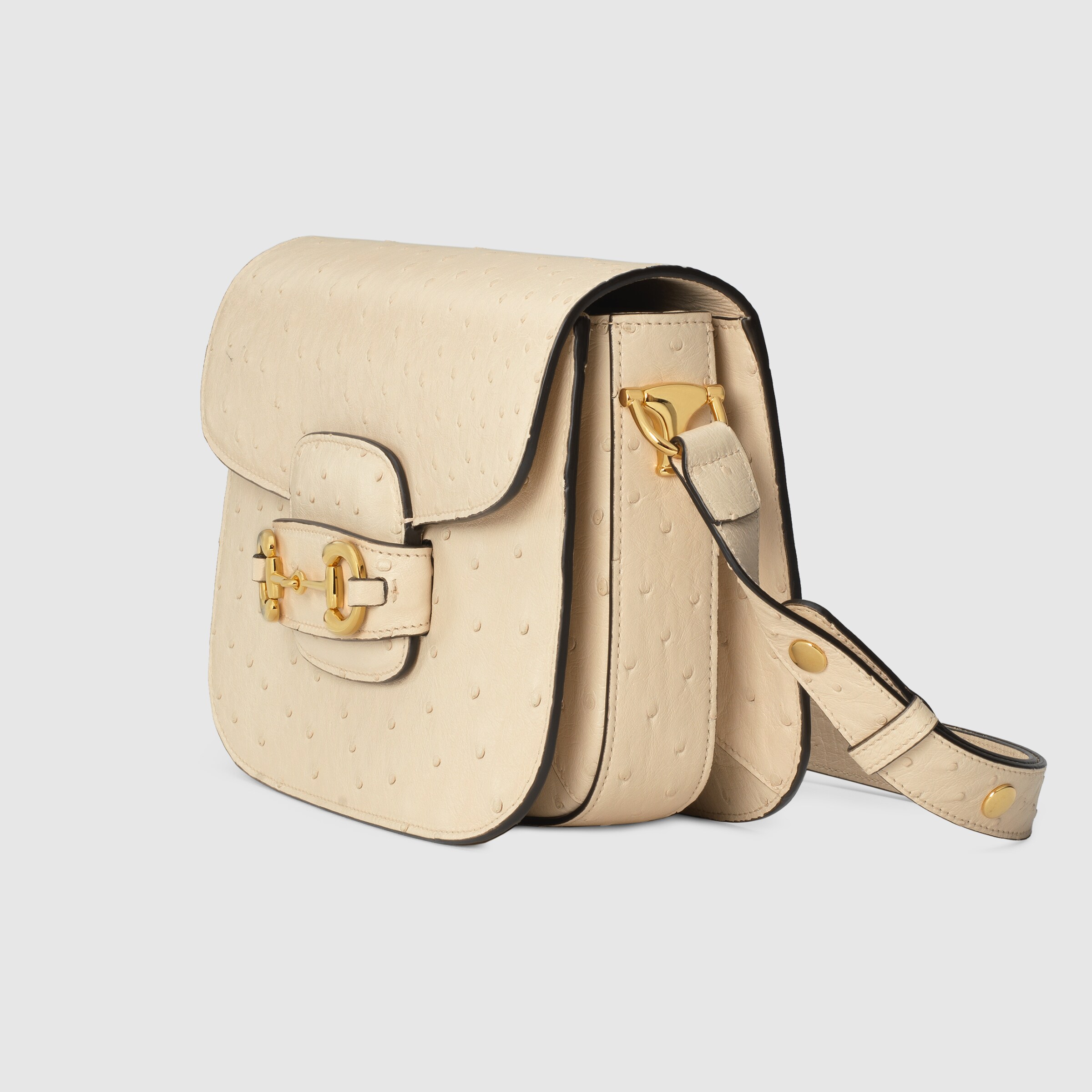 Gucci Horsebit 1955 ostrich bag in ivory GUCCI® 香港