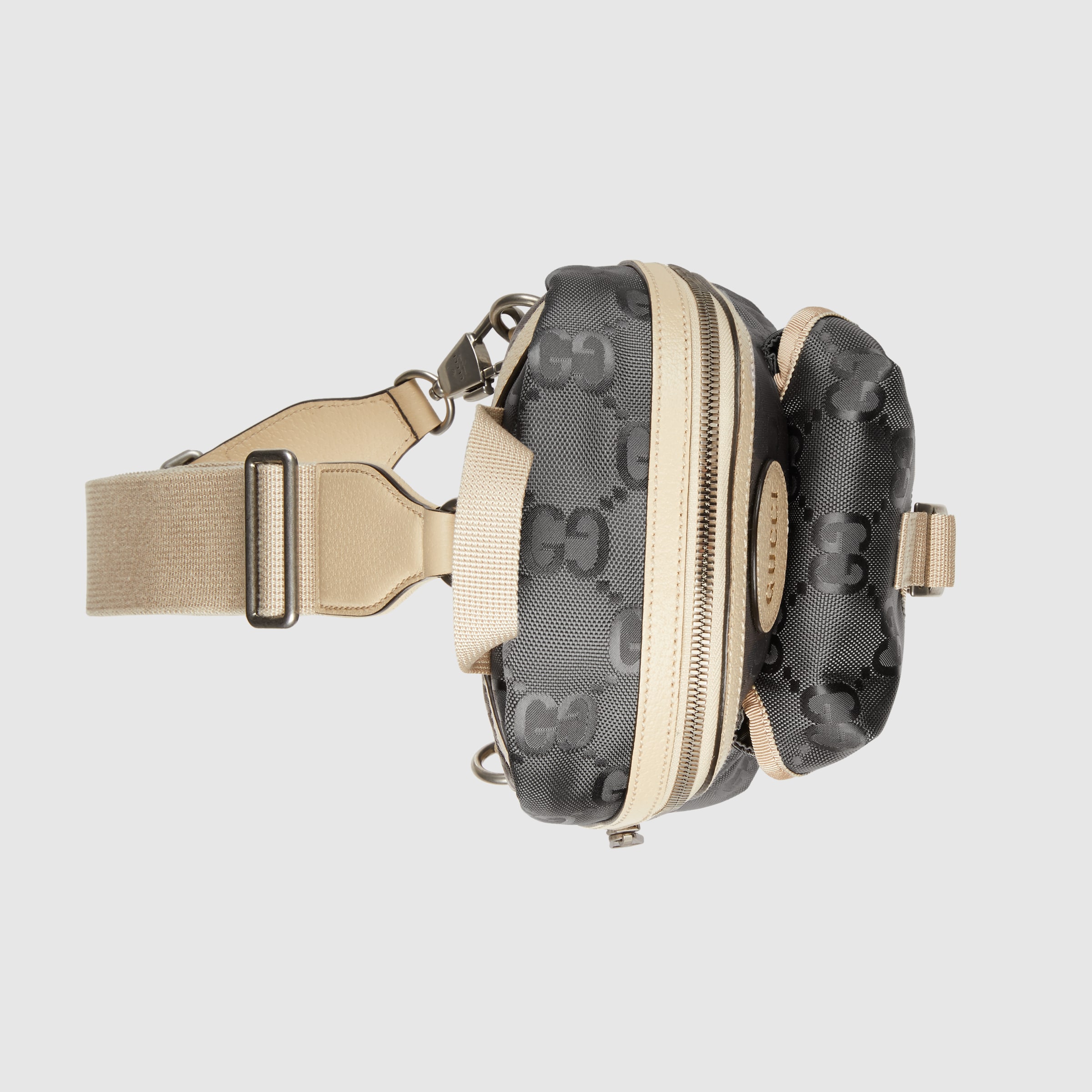 Gucci Off The Grid sling backpack in dark grey GG ECONYL® GUCCI® US