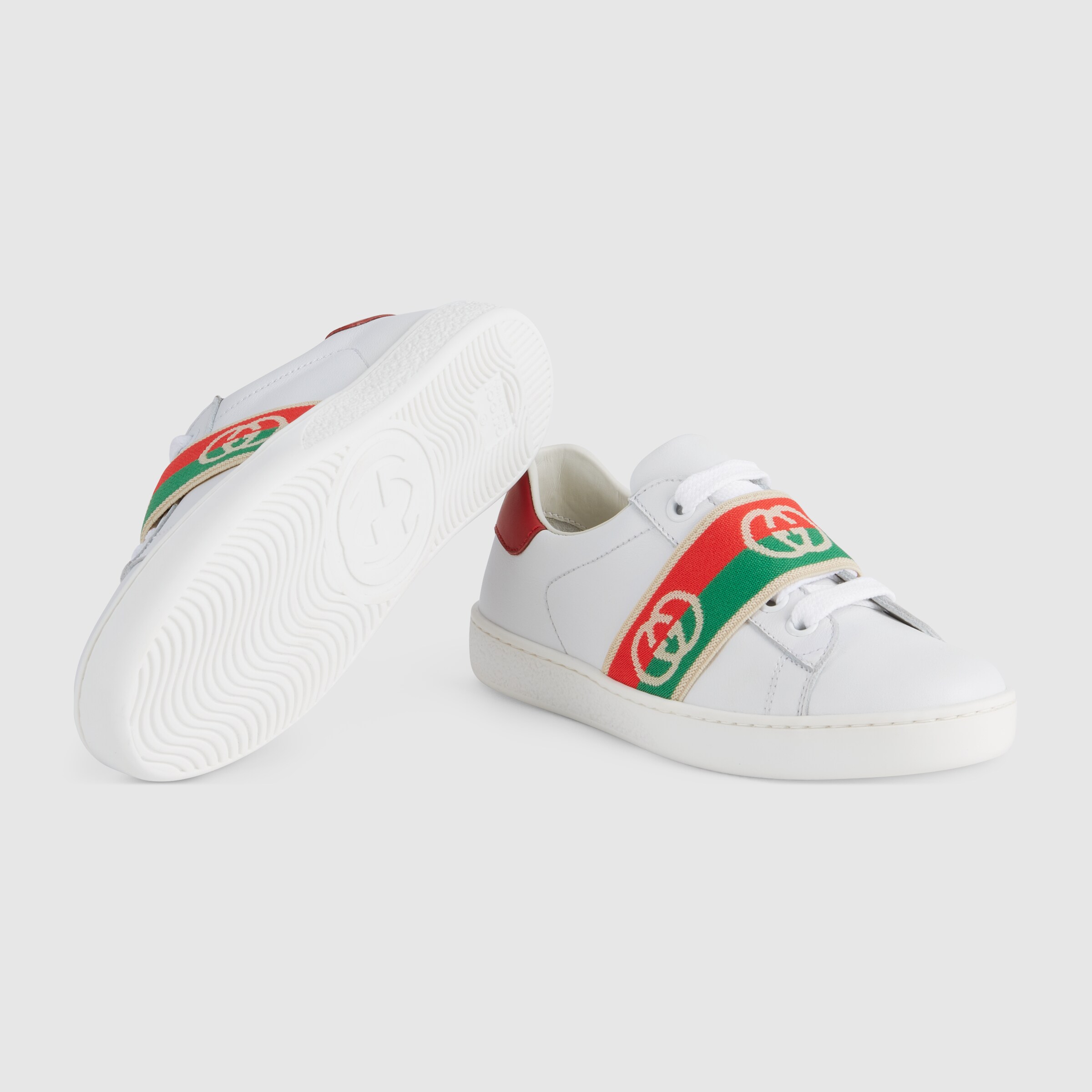 gucci ace interlocking g leather sneaker