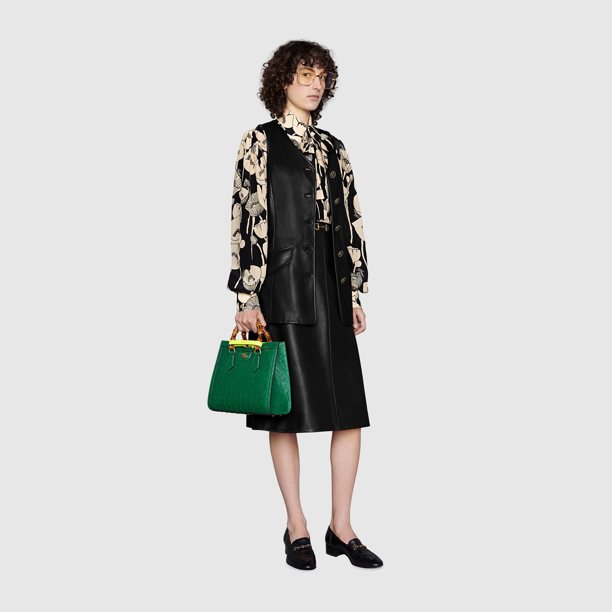 gucci diana ostrich