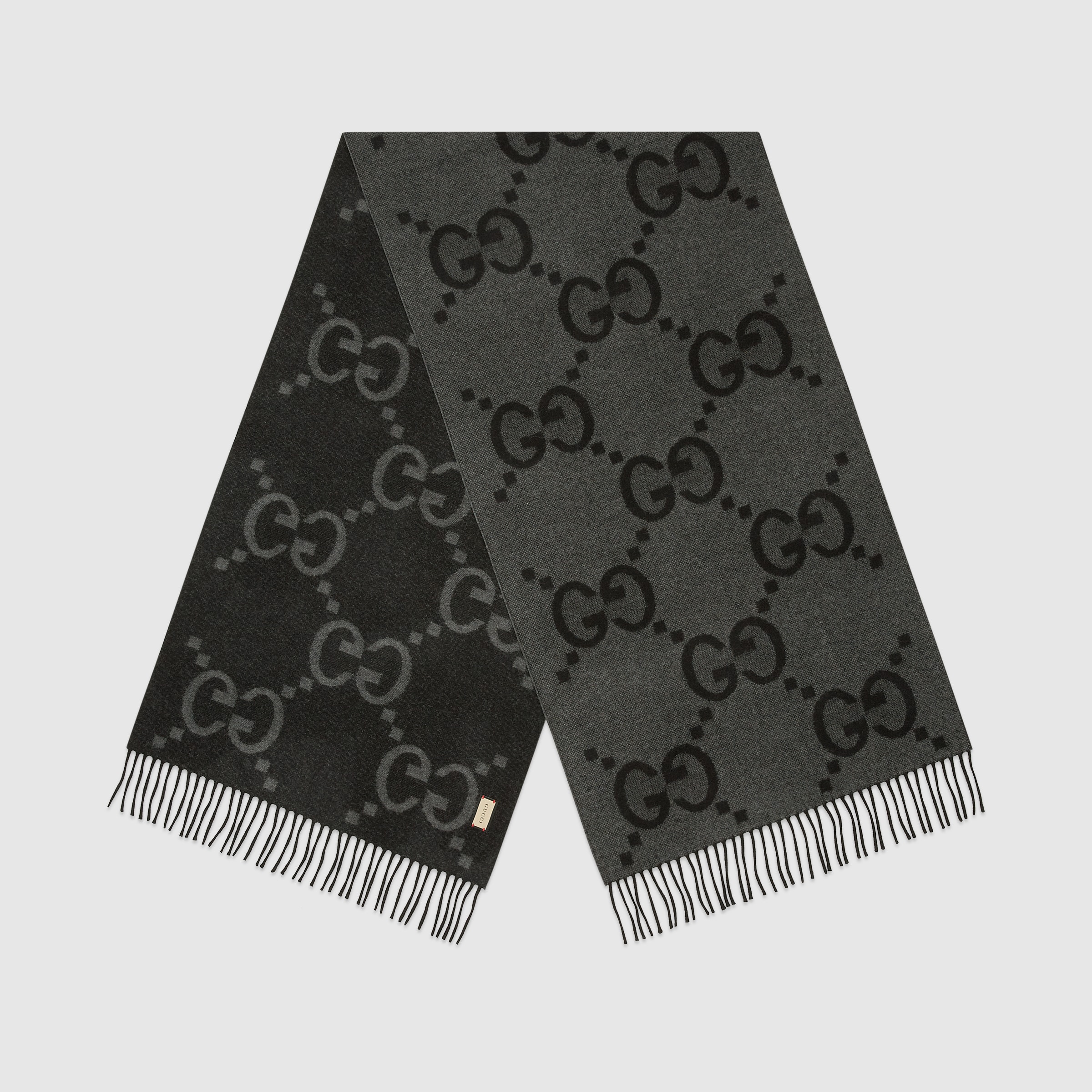 【関税&送料込】Gucci Scarf Check GG wool scarf in grey and blue | GUCCI® US