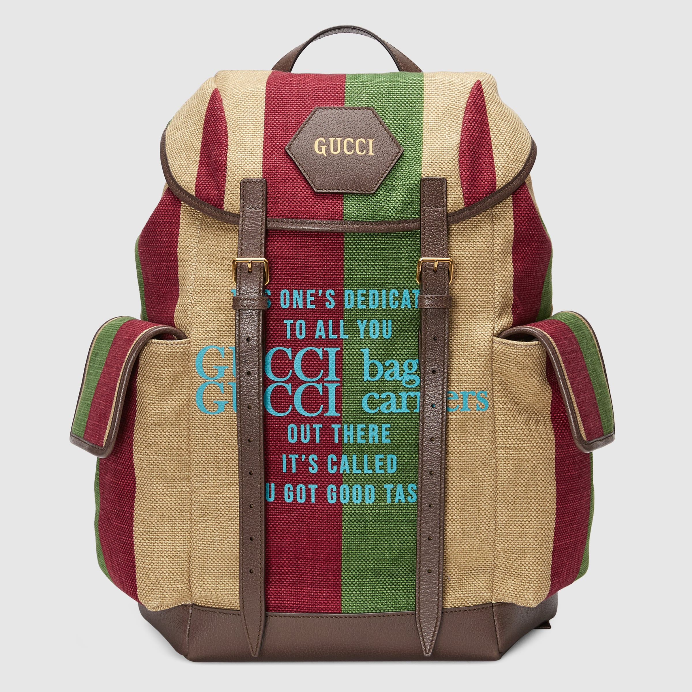 Gucci 100 backpack in Baiadera stripe canvas GUCCI® IE