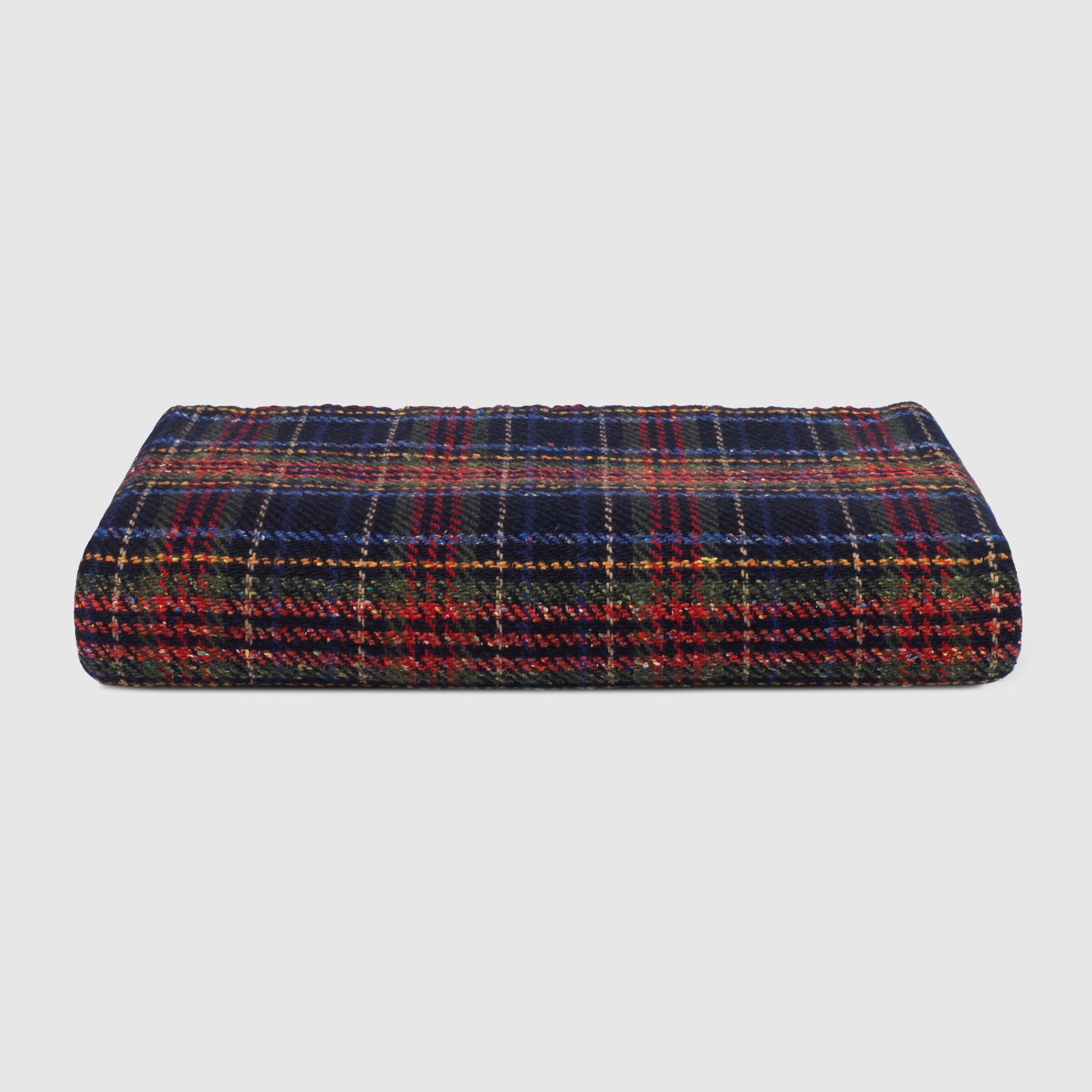 Wool blanket with Interlocking G in blue GUCCI® US