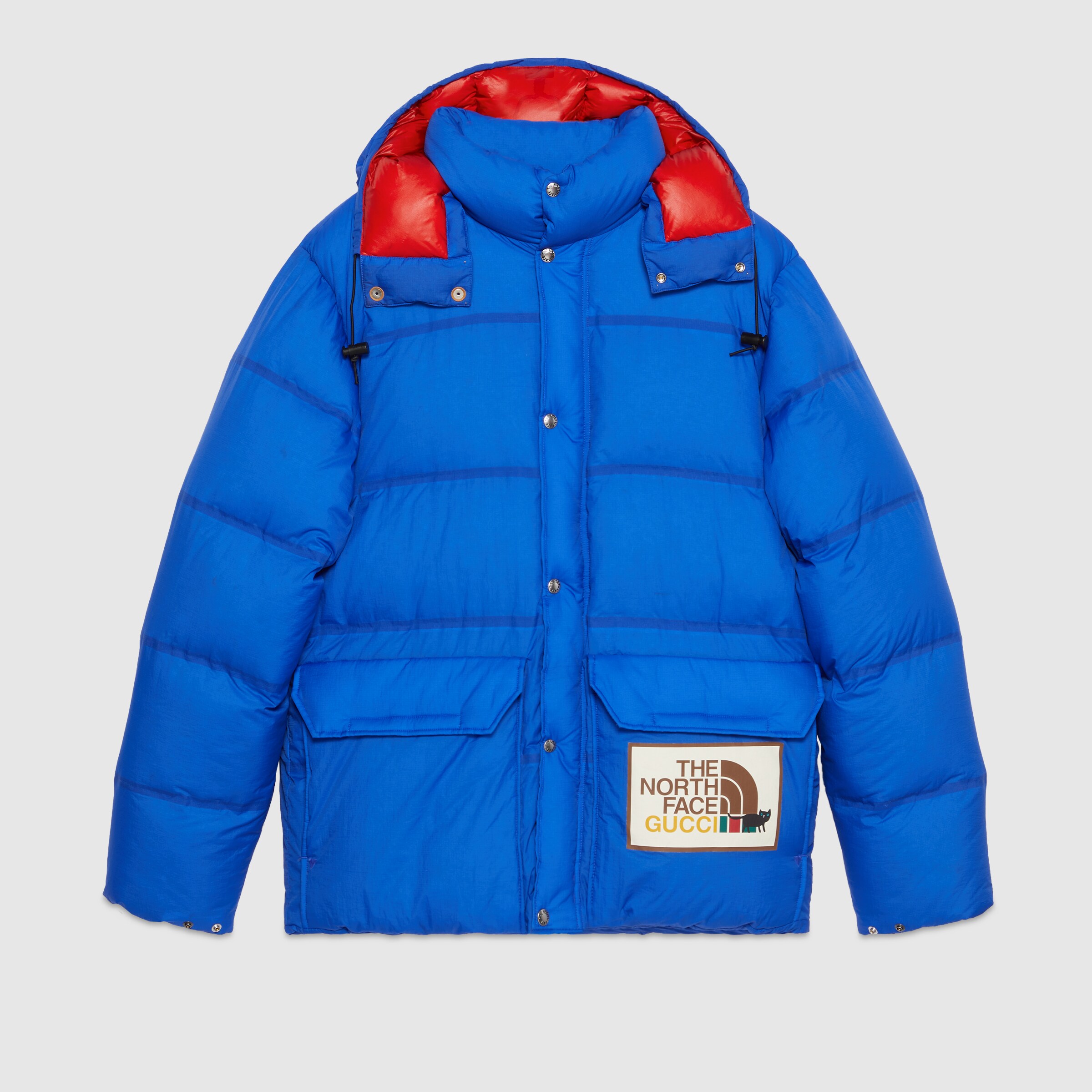 Chaqueta de plumón The North Face x Gucci en azul GUCCI® ES