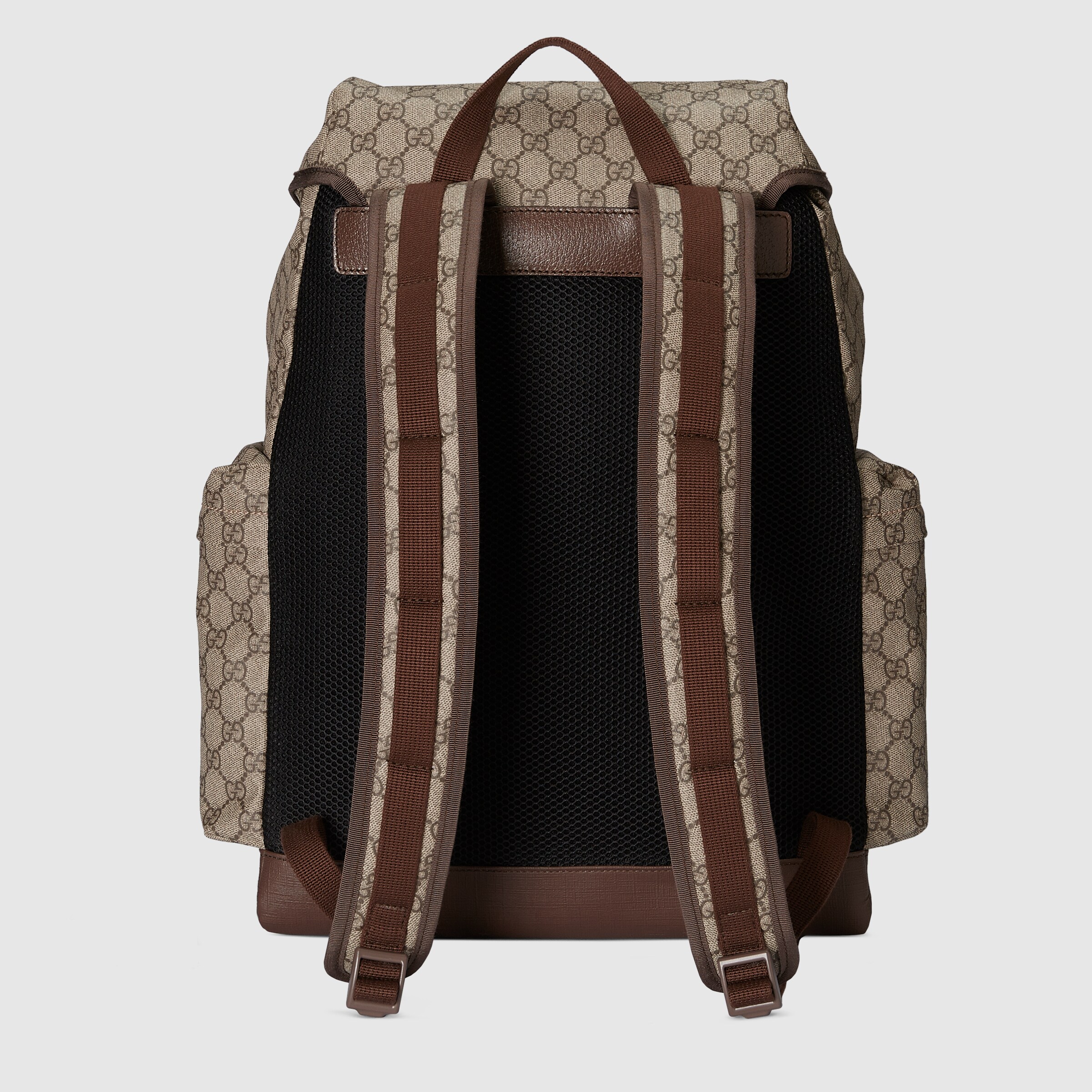 GG skateboard backpack with  in beige and ebony Supreme GUCCI® IE