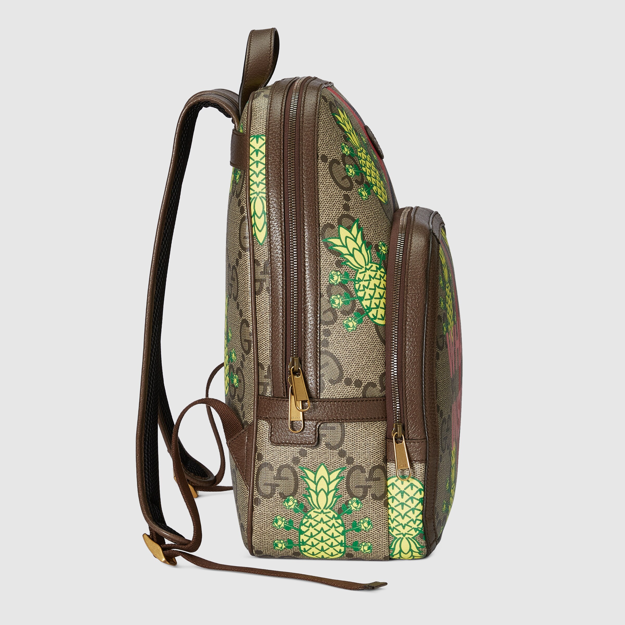 Gucci Pineapple GG Supreme backpack in beige and ebony supreme GUCCI® US