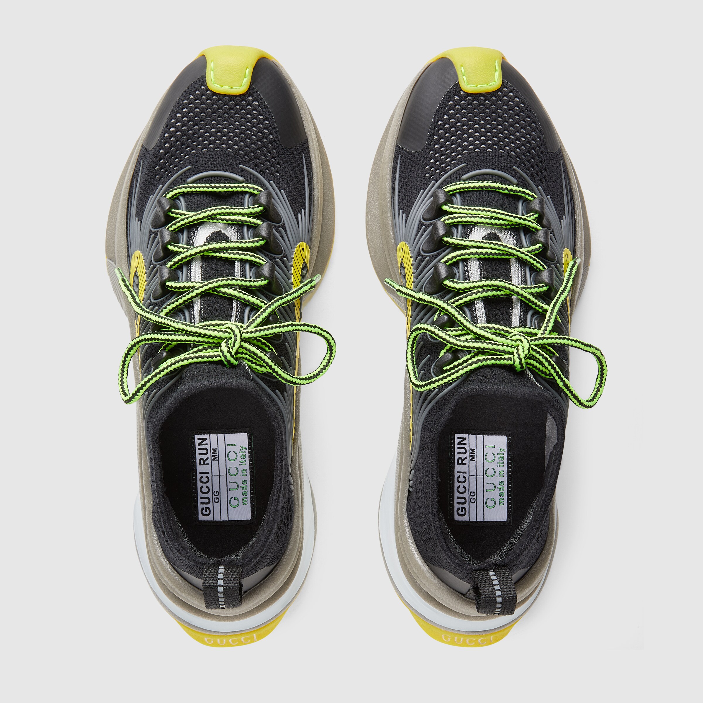 Women's Gucci Run sneaker in black fabric GUCCI® 香港