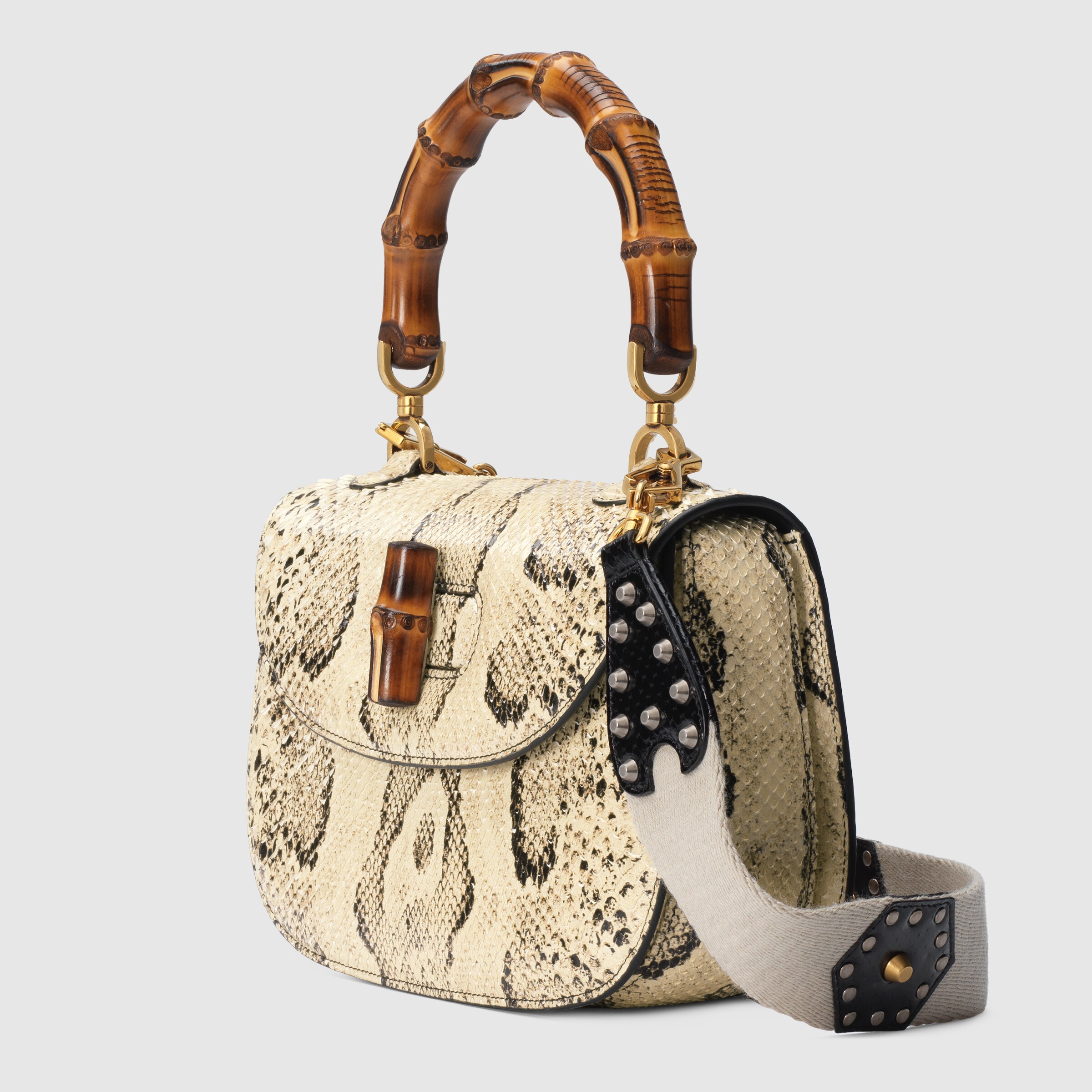 Gucci Bamboo 1947 medium top handle bag in natural colored GUCCI® US