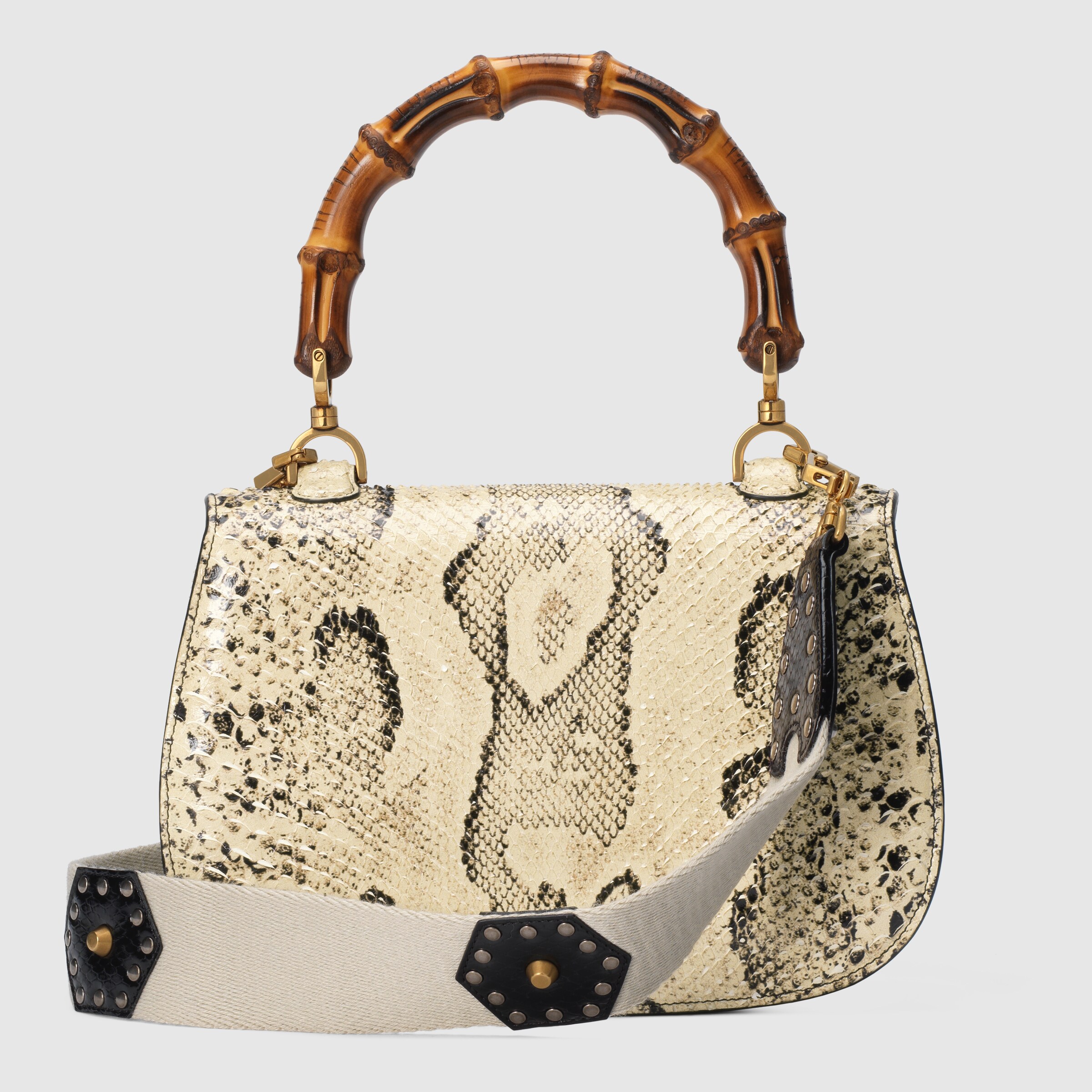 Gucci Bamboo 1947 medium top handle bag in natural colored GUCCI® US