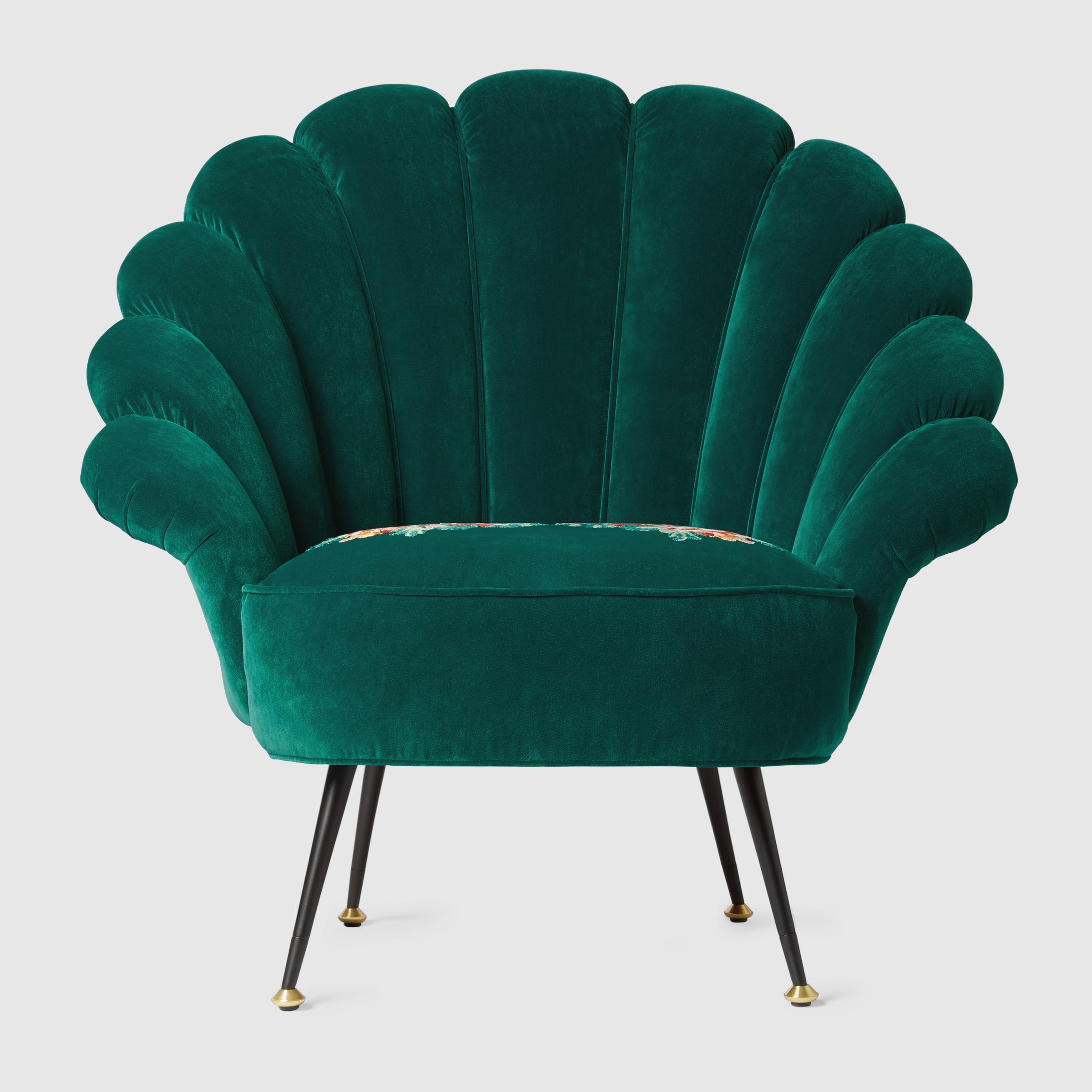 オリーブグリーン 花柄 アームチェア(セットのアームチェア)3/3 オリーブグリーン 花柄 アームチェア(セットのアームチェア)3/3