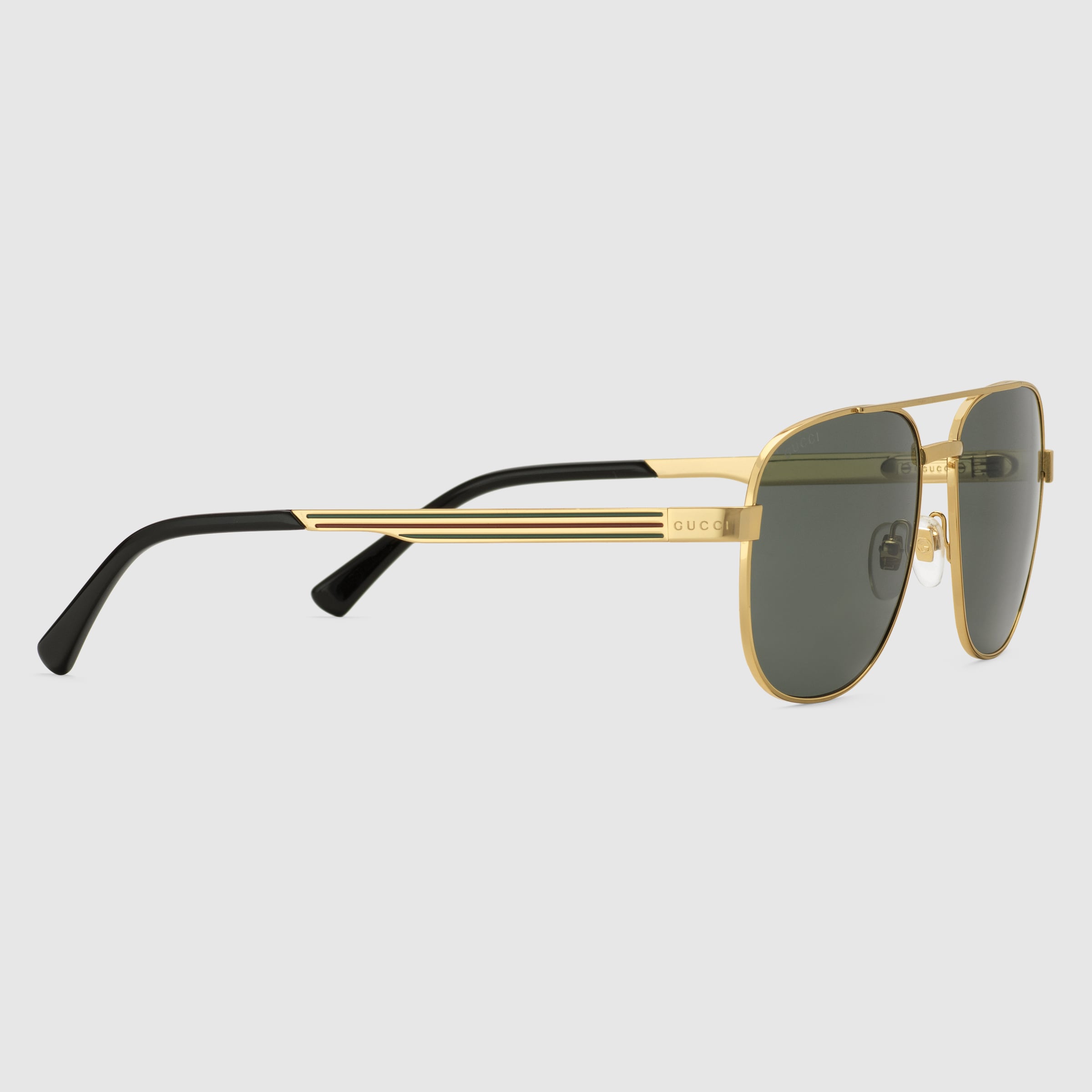 限定値下　Ops. GOUCCIA series Ｋ18YELLOWGOLD Rectangular sunglasses in yellow gold-toned metal | GUCCI® US
