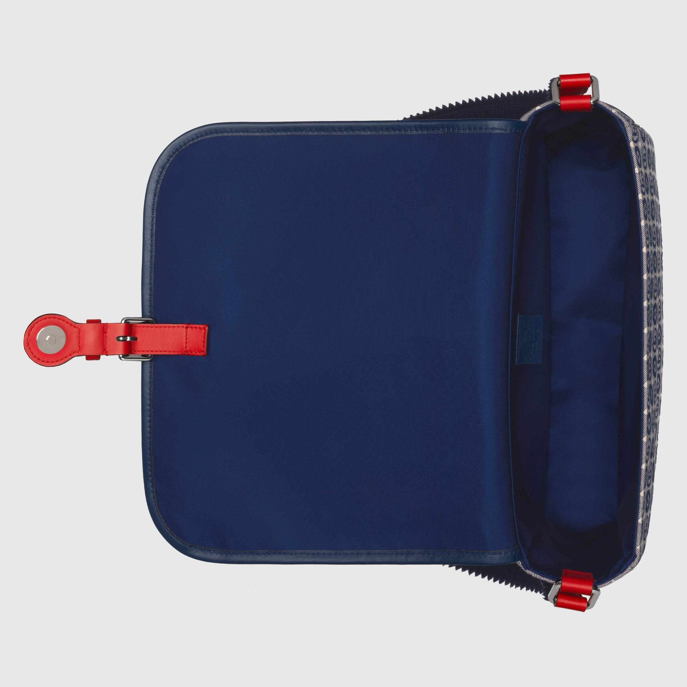 Children's messenger bag with star in blue and white cotton GUCCI® US