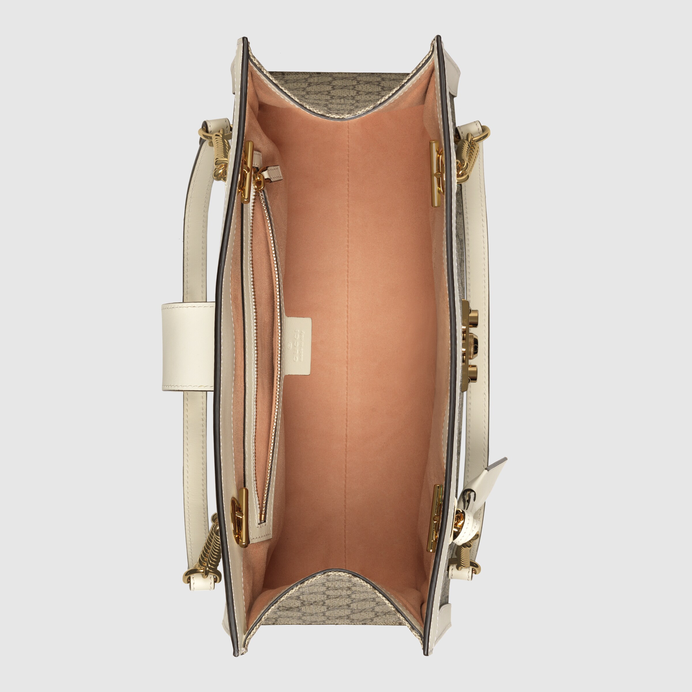 GG Supreme Padlock Medium Shoulder Bag With White Details GUCCI® US