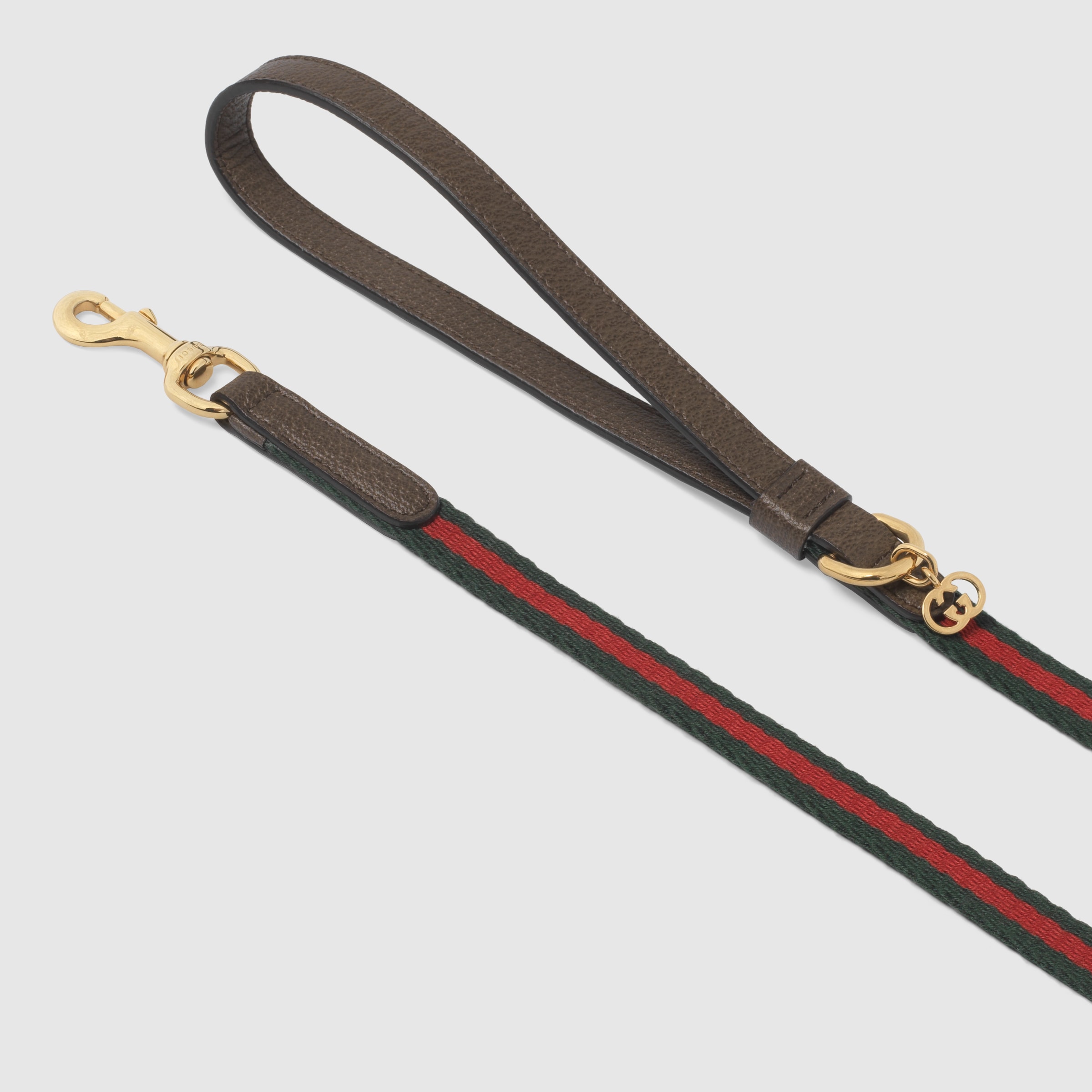 Gucci グリーン・レッド ストライプ首輪とリード Gucci グリーン・レッド ストライプ首輪とリード