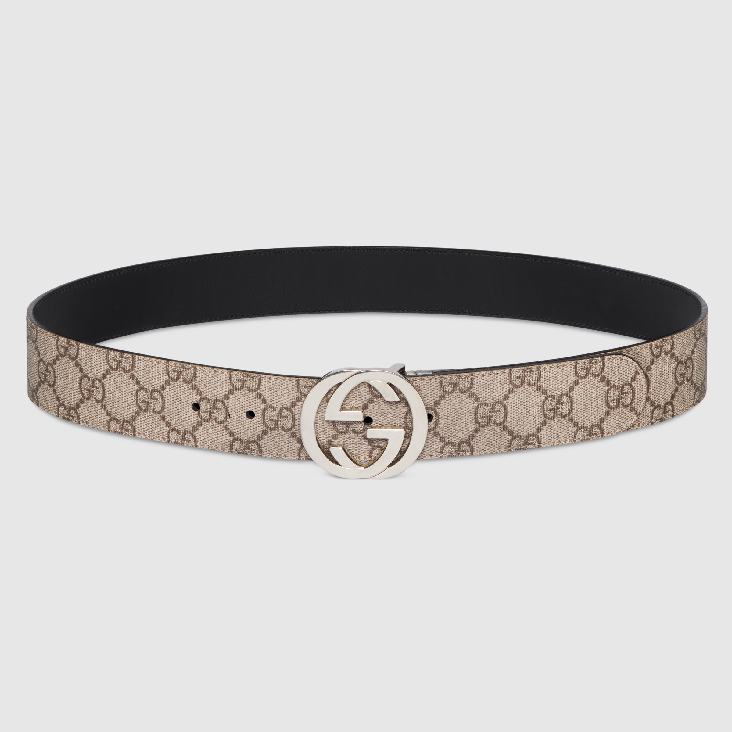 Ceinture réversible en toile suprême GG en toile suprême GG et cuir