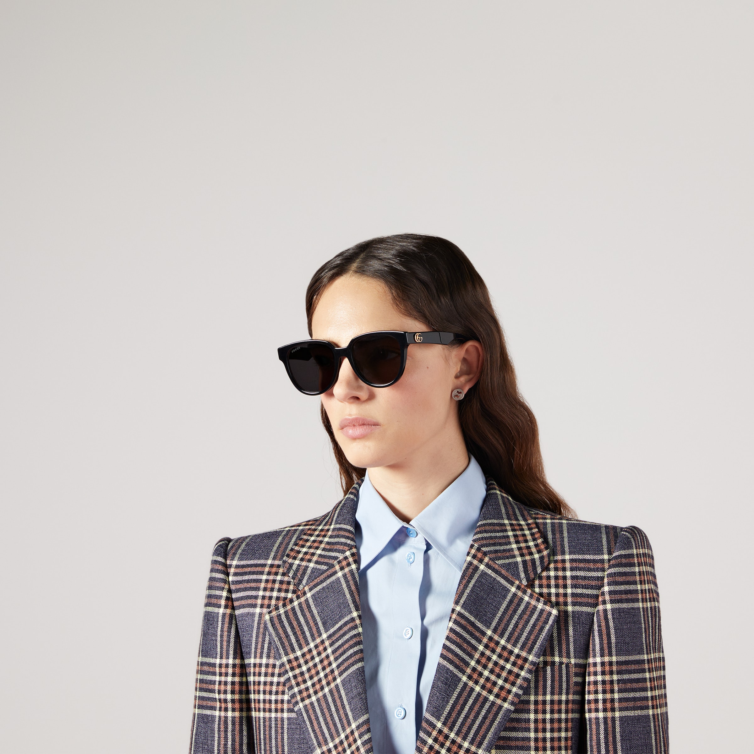 美品⭐️GUCCI ブラウンラウンド型サングラス 778258_J1691_2323_001_100_0000