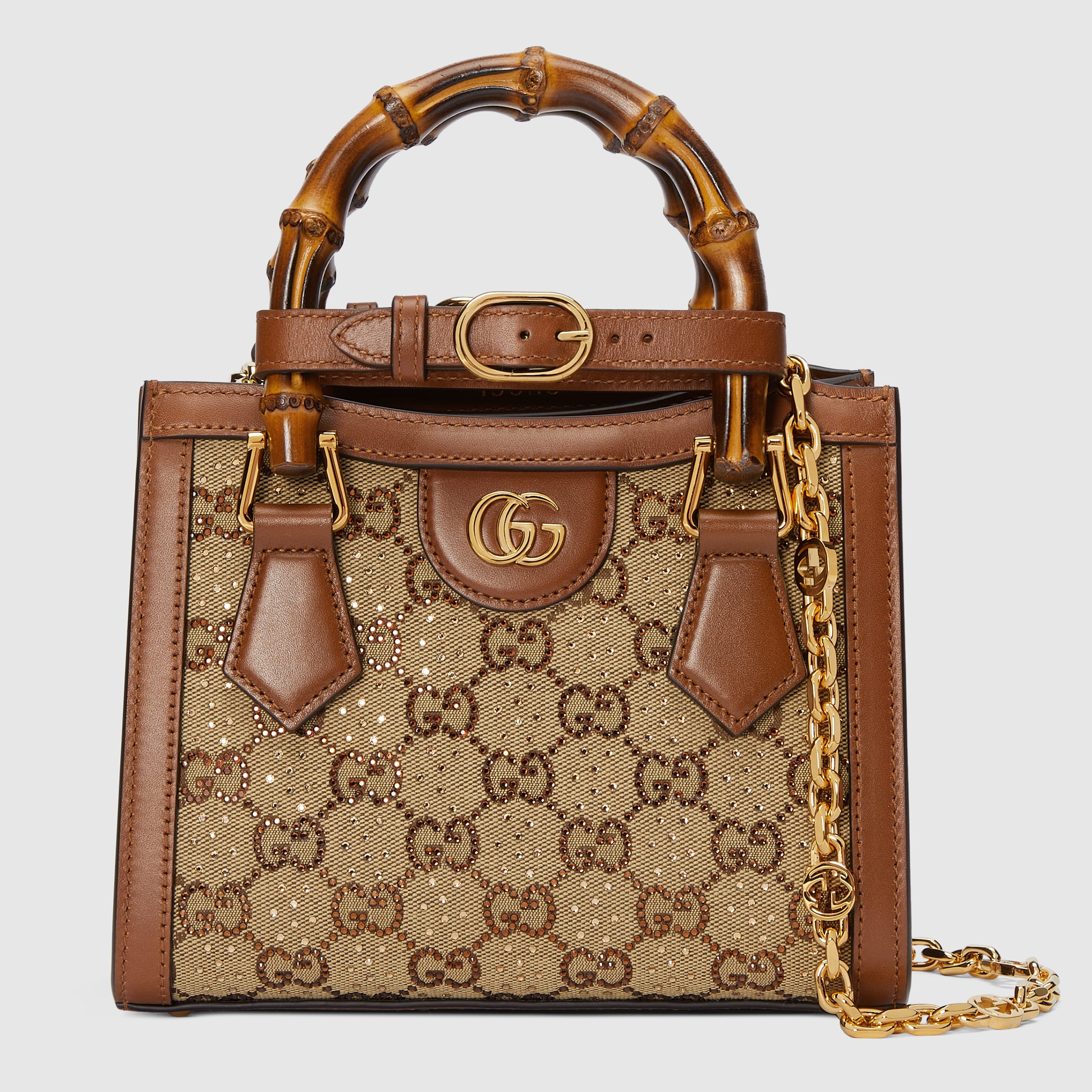 GUCCI DIANA CRYSTALS SMALL TOTE BAG
