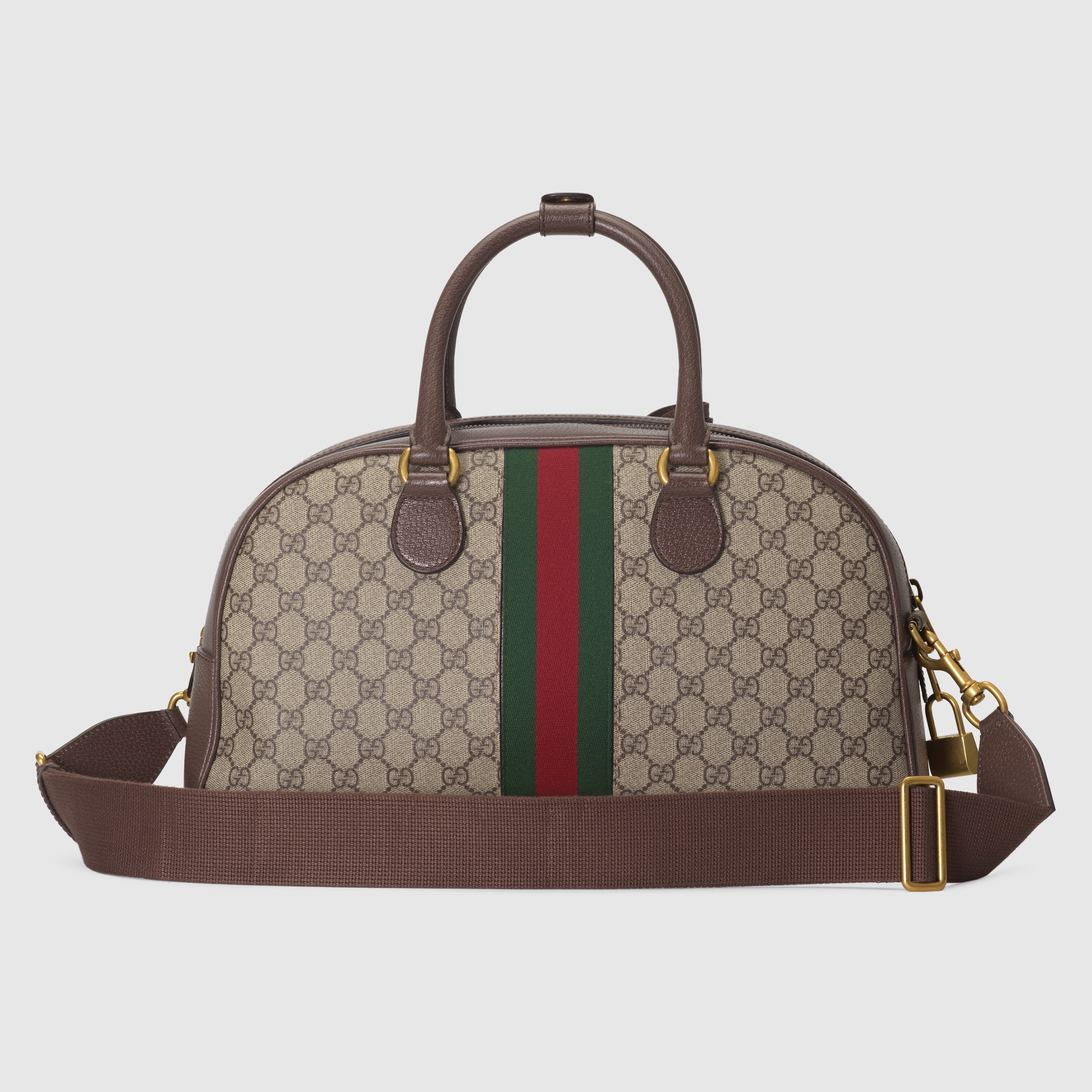 Gucci Savoy medium bowling bag in beige and ebony Supreme GUCCI® SG