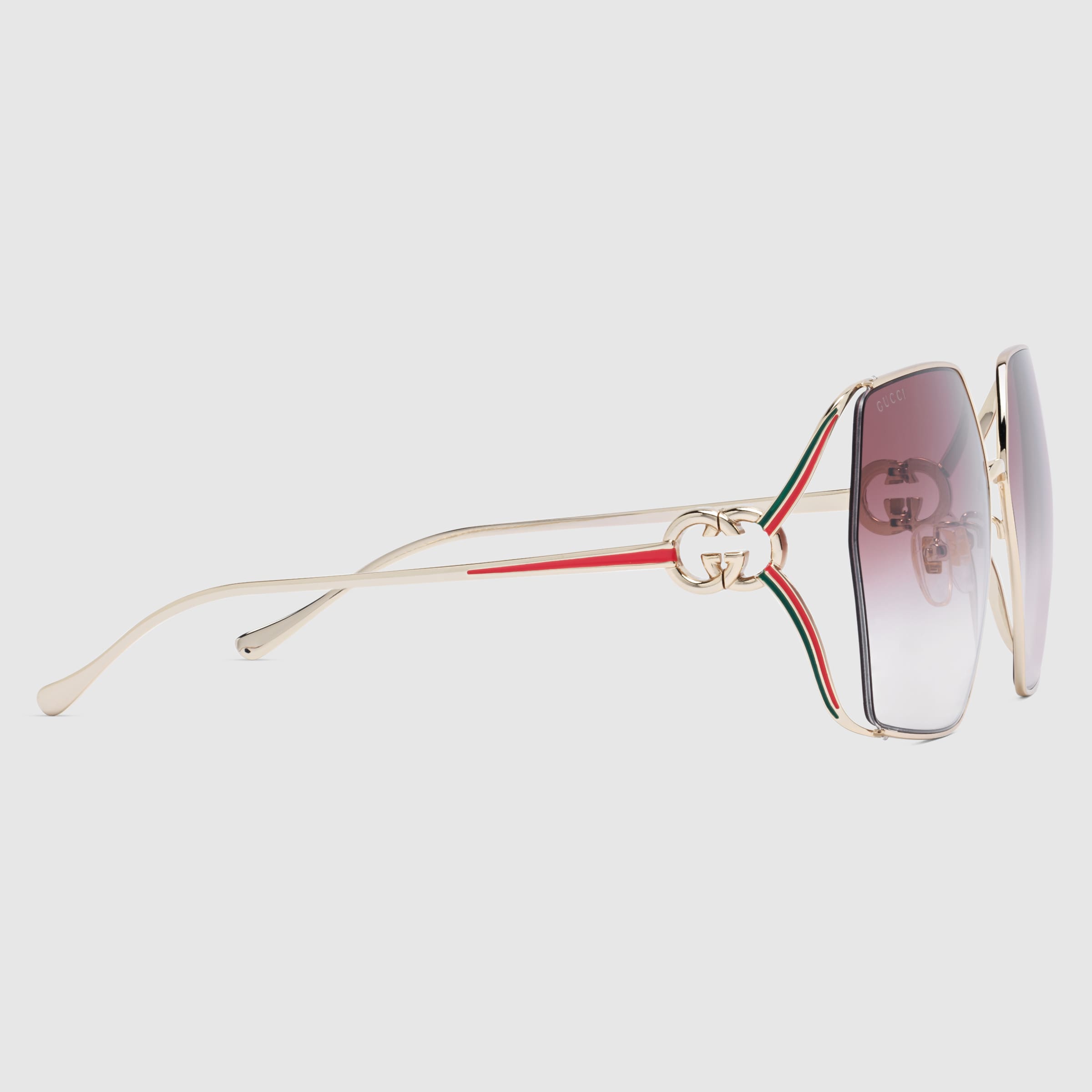 GUCCI スクエア型サングラス ピンクフレームピンクレンズ　ヴィンテージ激レア グッチ オーバルフレーム おすすめ | GUCCI® JP