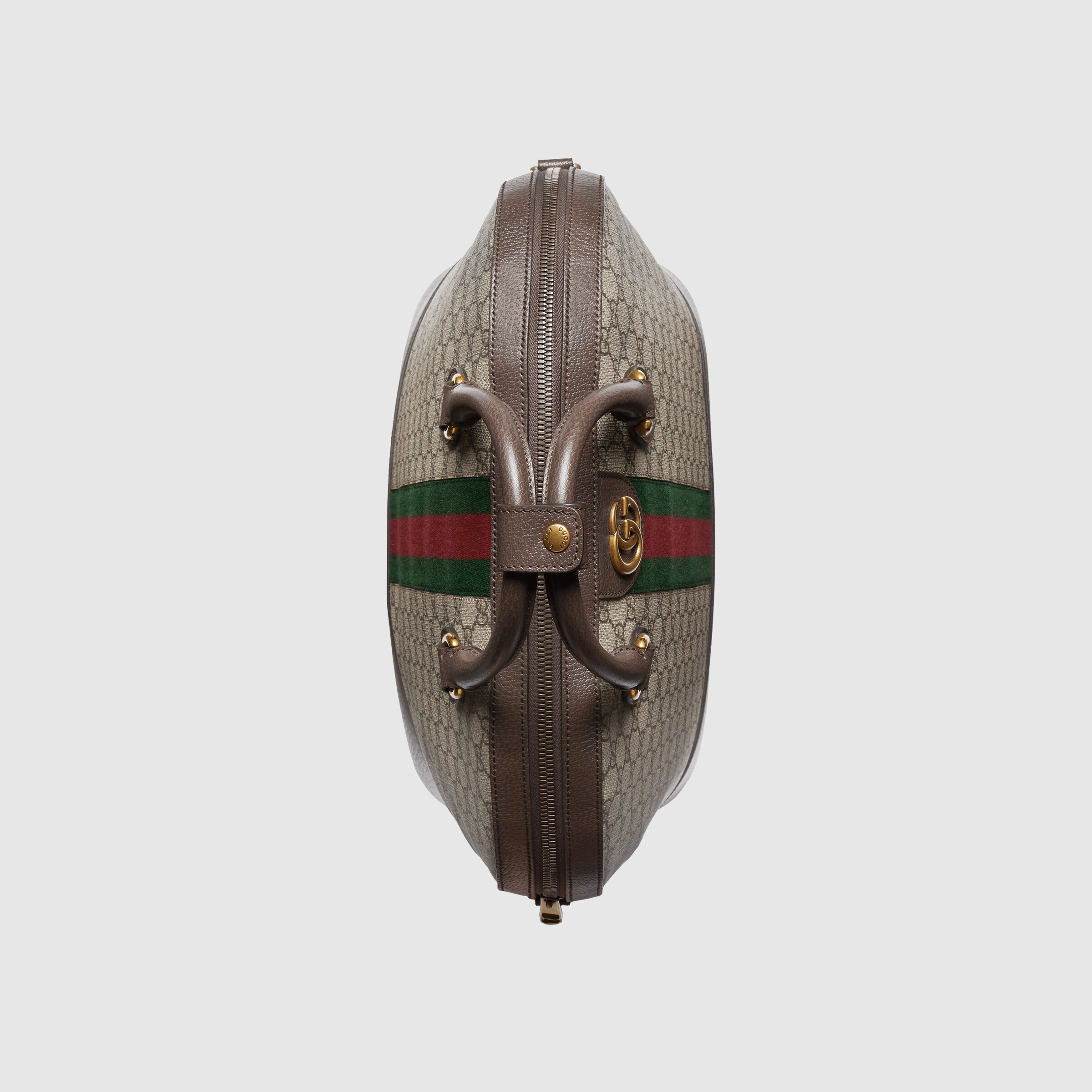 Gucci Savoy small bowling tote in beige and ebony Supreme GUCCI® TR