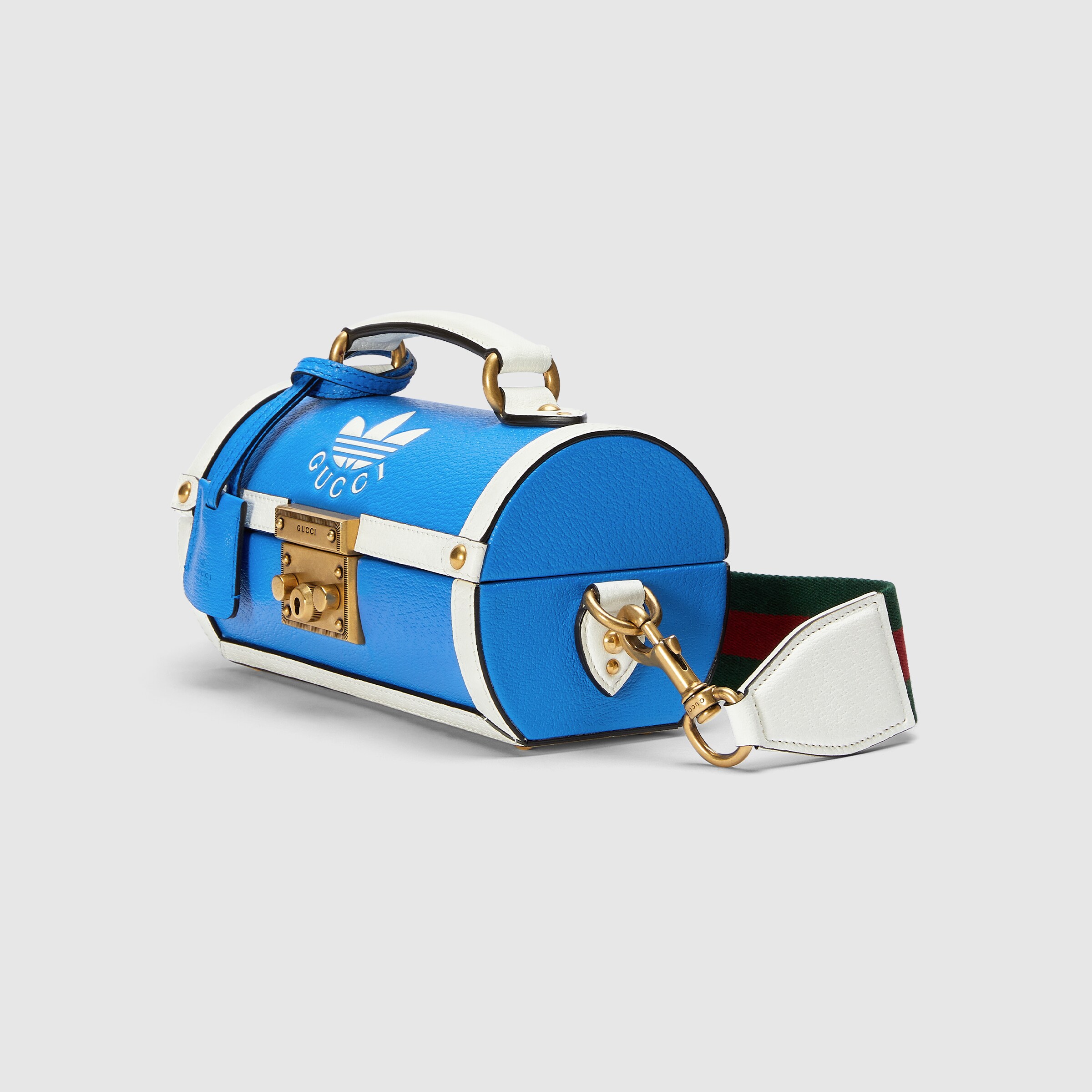 adidas x Gucci golf ball case in blue leather GUCCI® UK