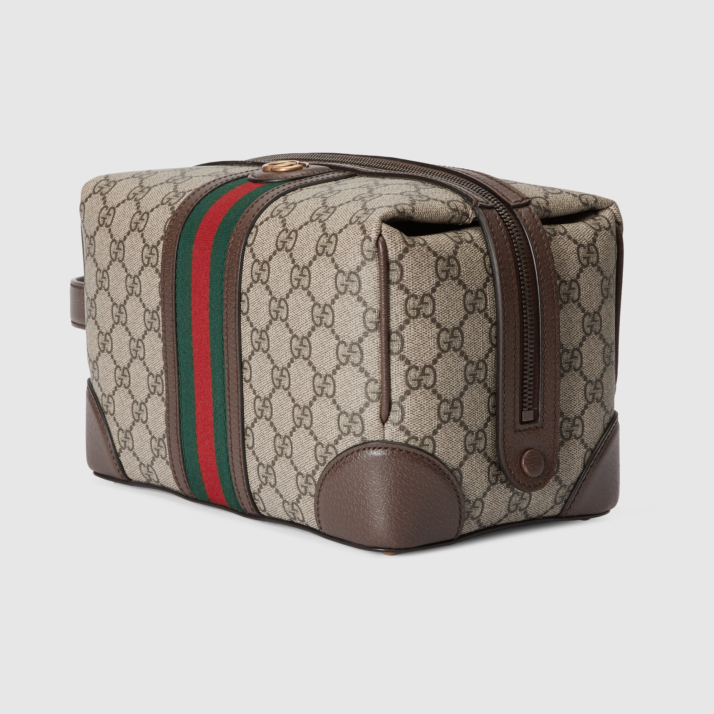 Gucci Savoy toiletry case in beige and ebony Supreme GUCCI® PT