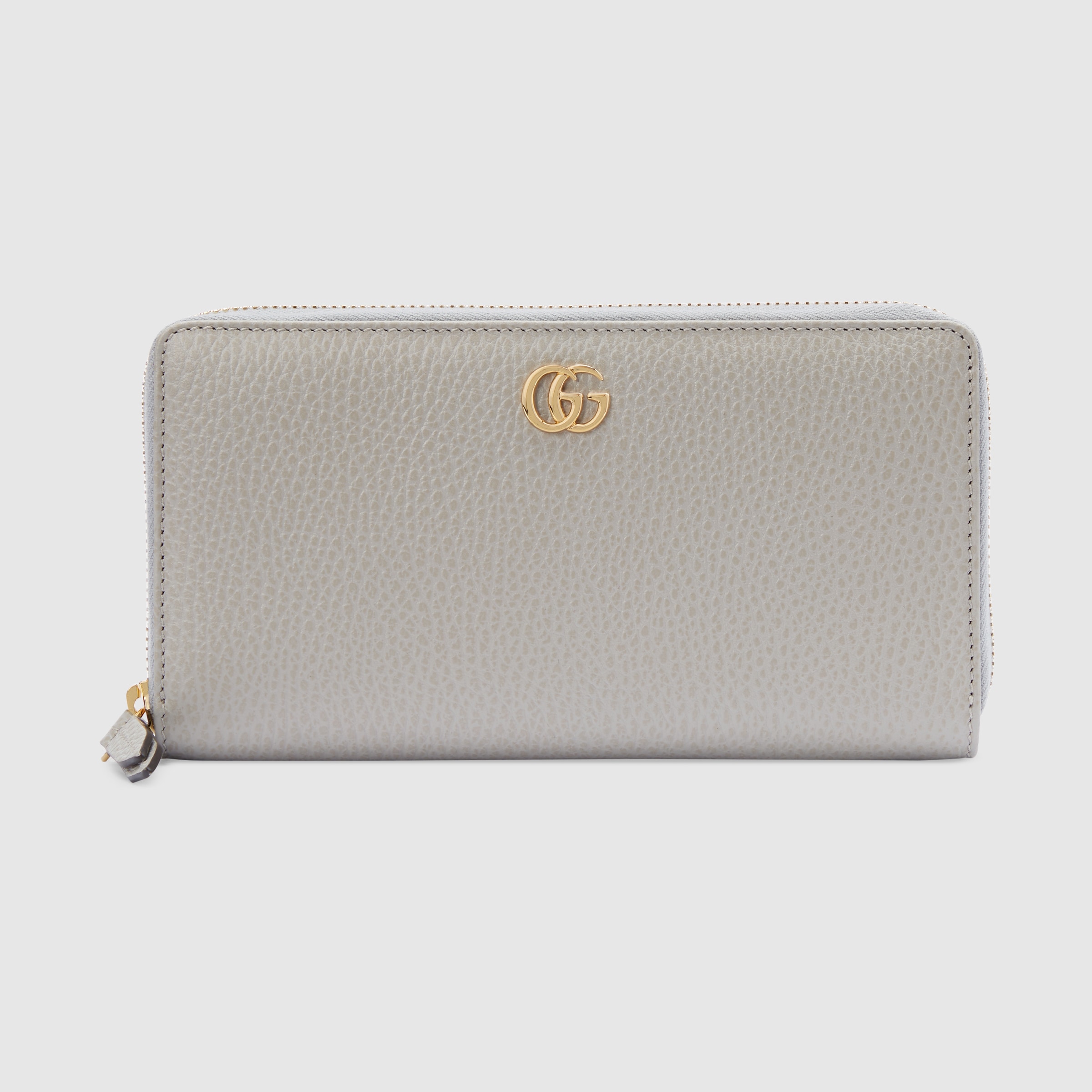Gucci Gg Marmont全拉鏈銀包 In Brown