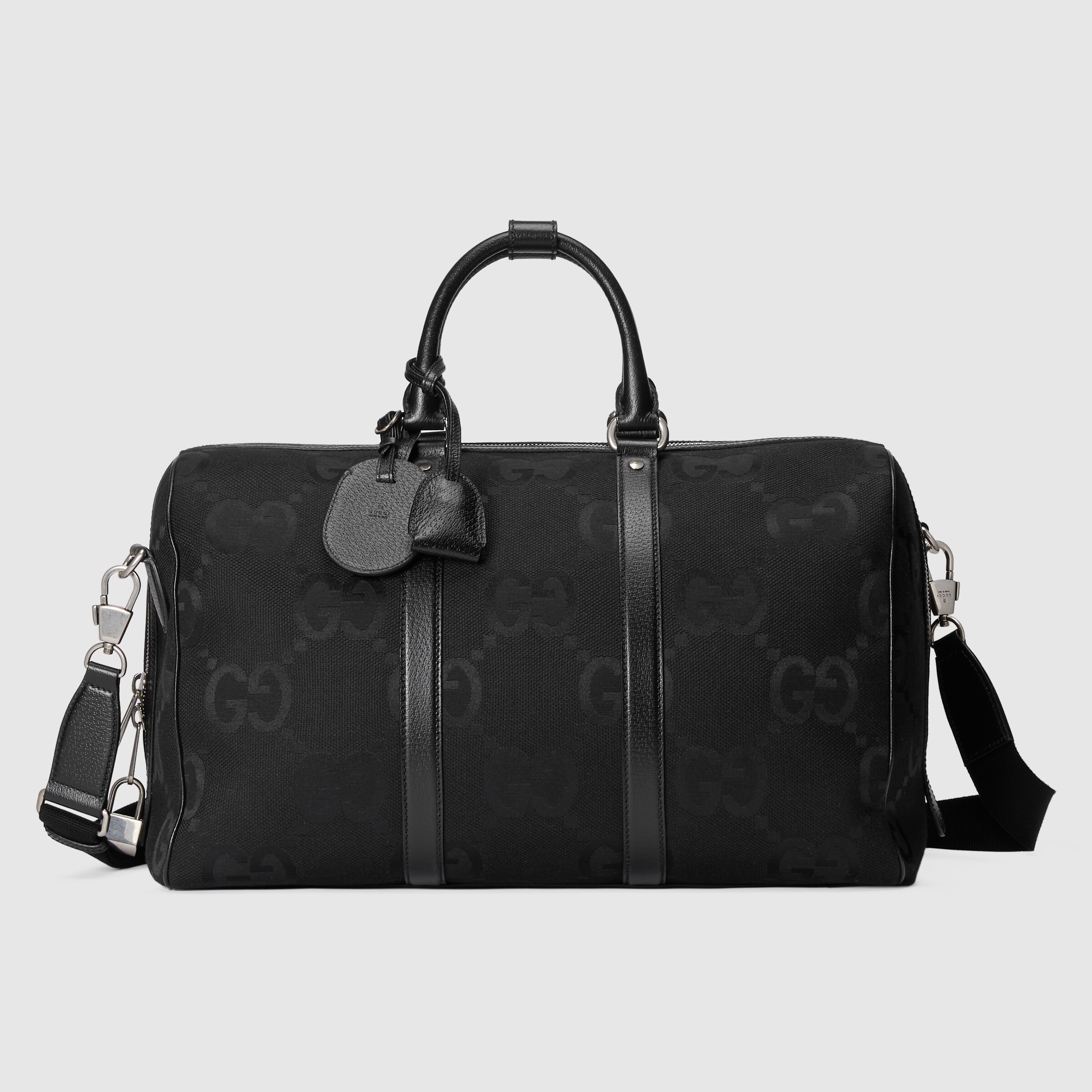 Jumbo GG small duffle bag in black canvas GUCCI® UK