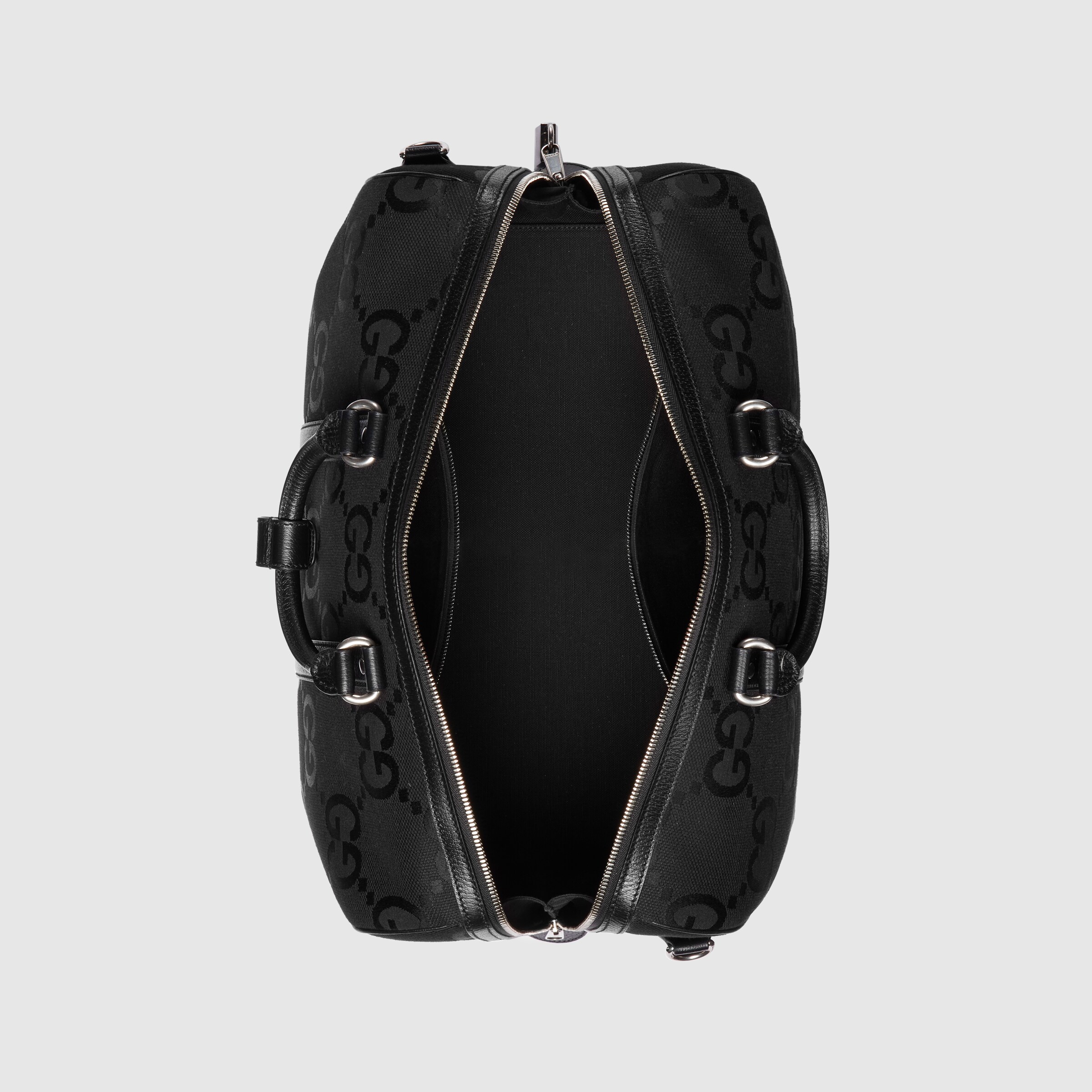 Jumbo GG small duffle bag in black canvas GUCCI® UK