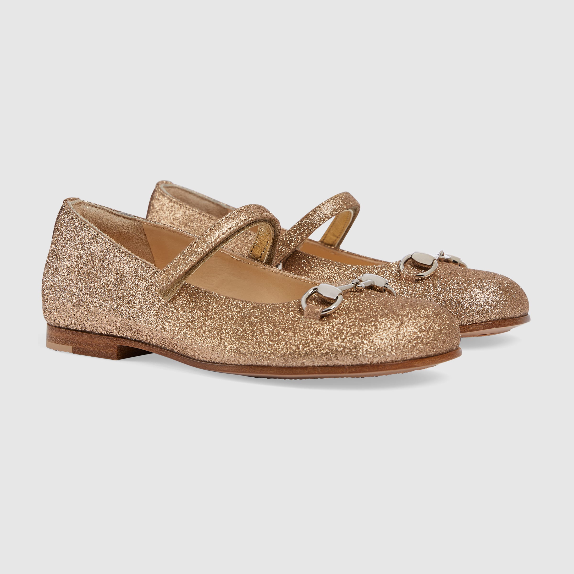 バレエシューズ BALLERINAS GUCCI MARRONE Women's Gucci Horsebit ballet flat in Beige GG Canvas