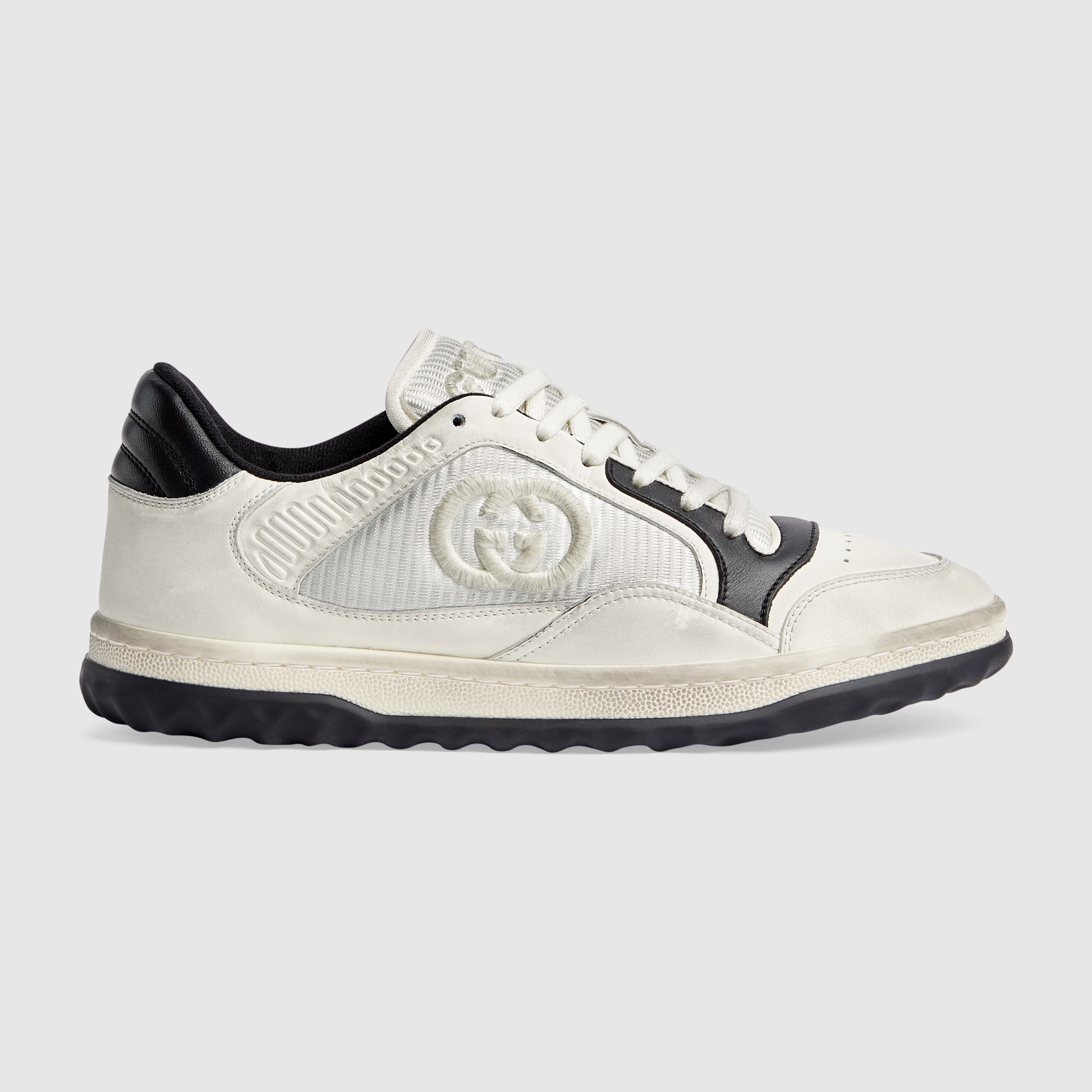 Women's MAC80 sneaker in off white and black leather GUCCI® LU