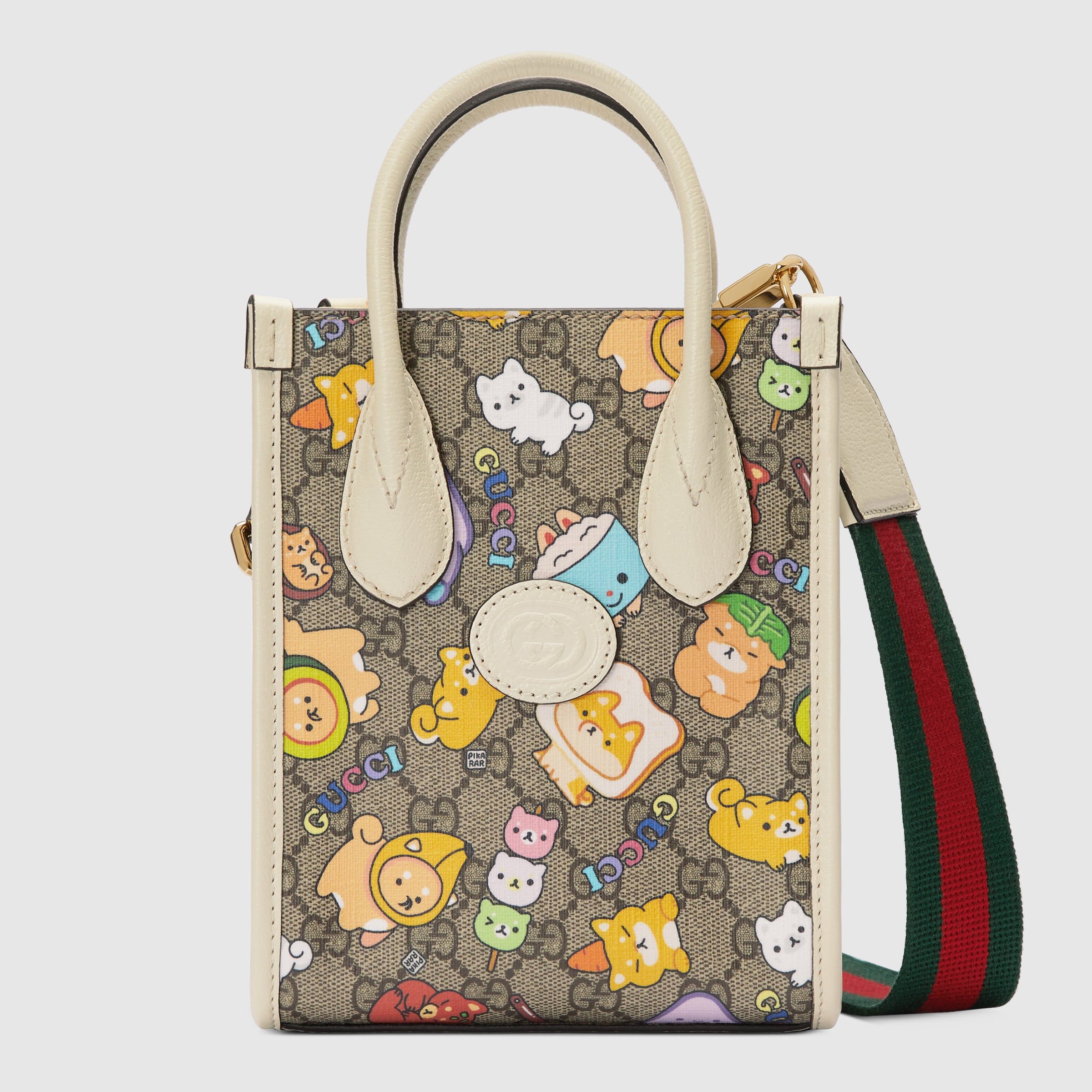 Gucci animal print mini tote bag inbeige and ebony Supreme GUCCI® MX
