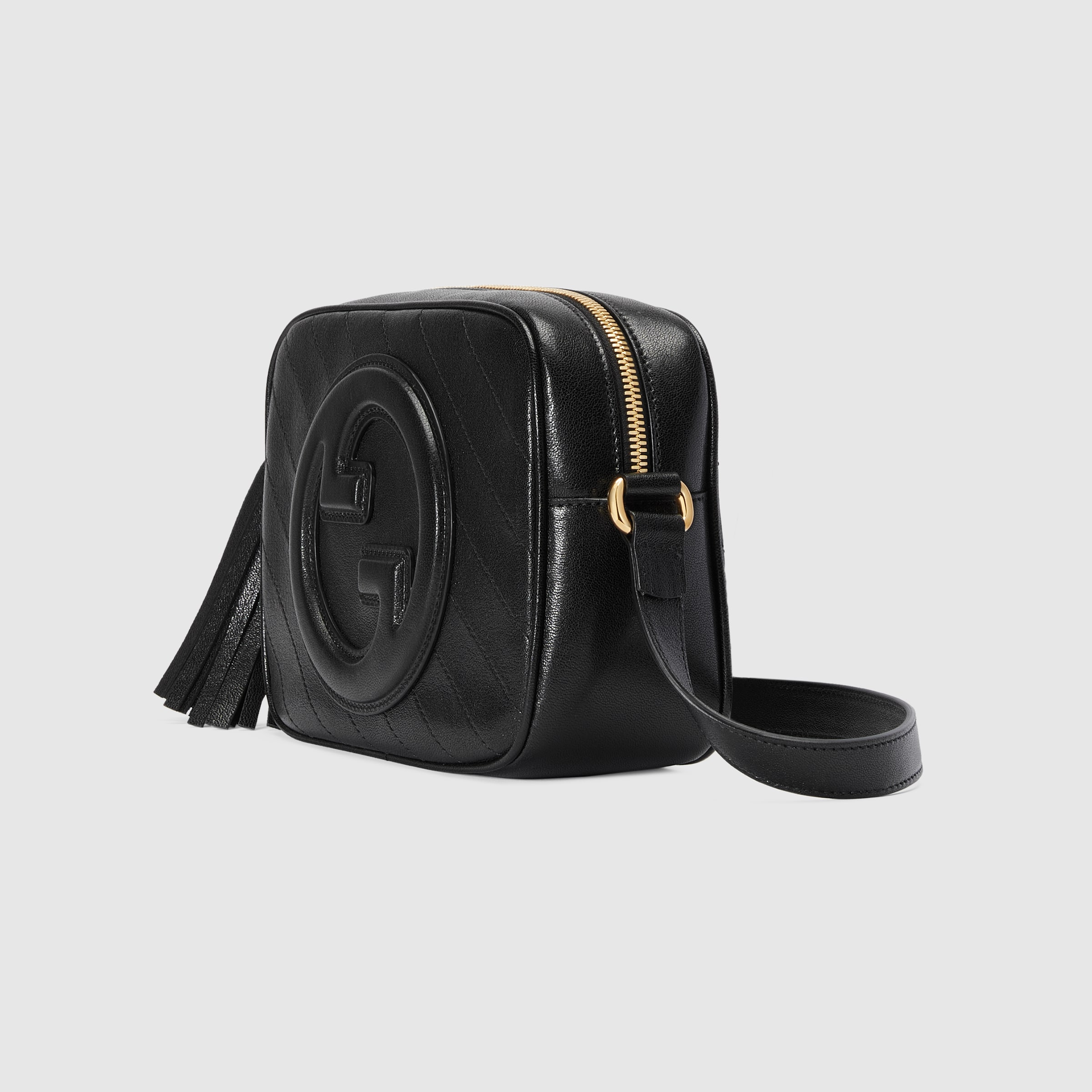 Gucci Blondie small shoulder bag in black leather GUCCI® US