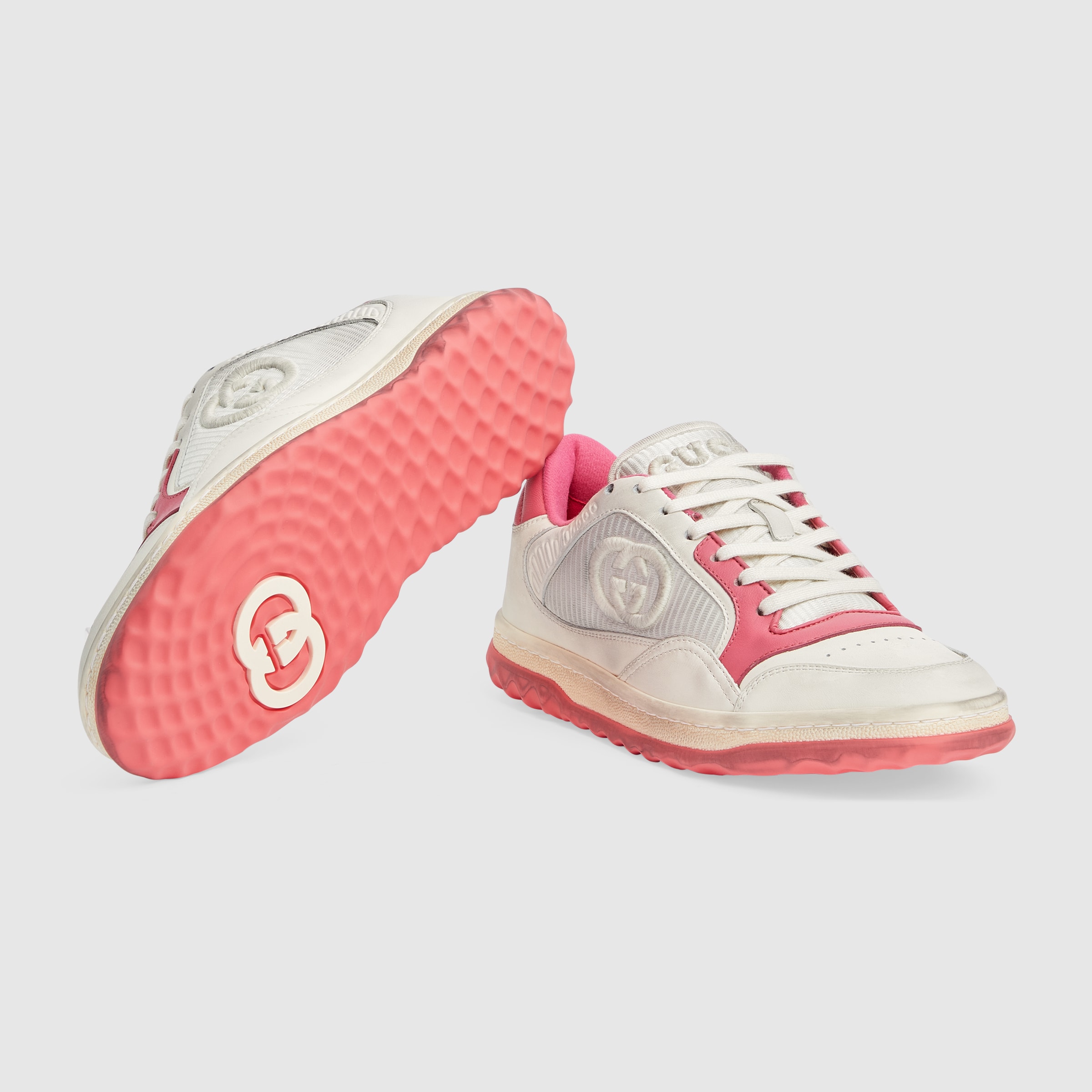Women's MAC80 sneakers in off white and pink leather GUCCI® US