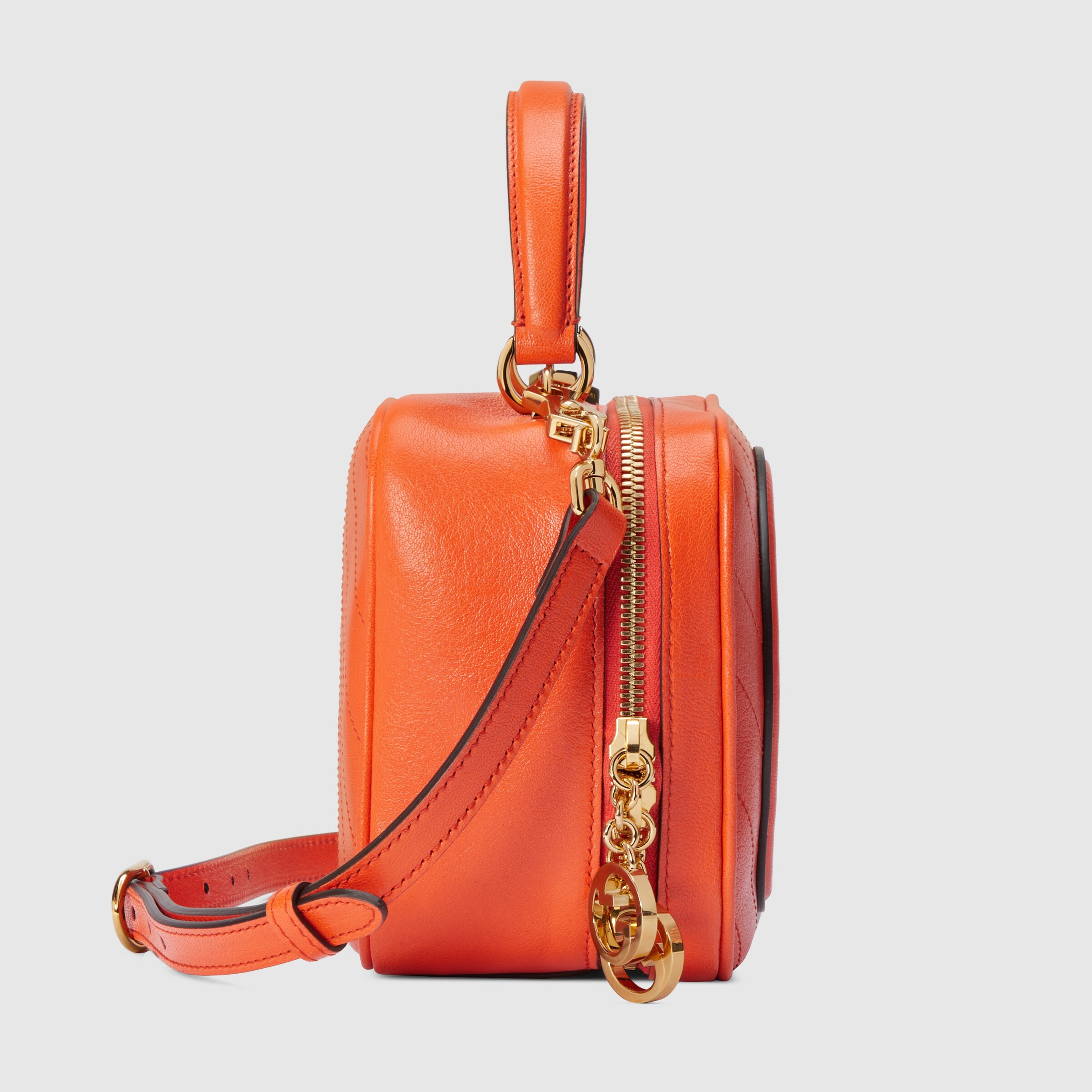 Gucci Blondie top handle bag in orange leather GUCCI® UK
