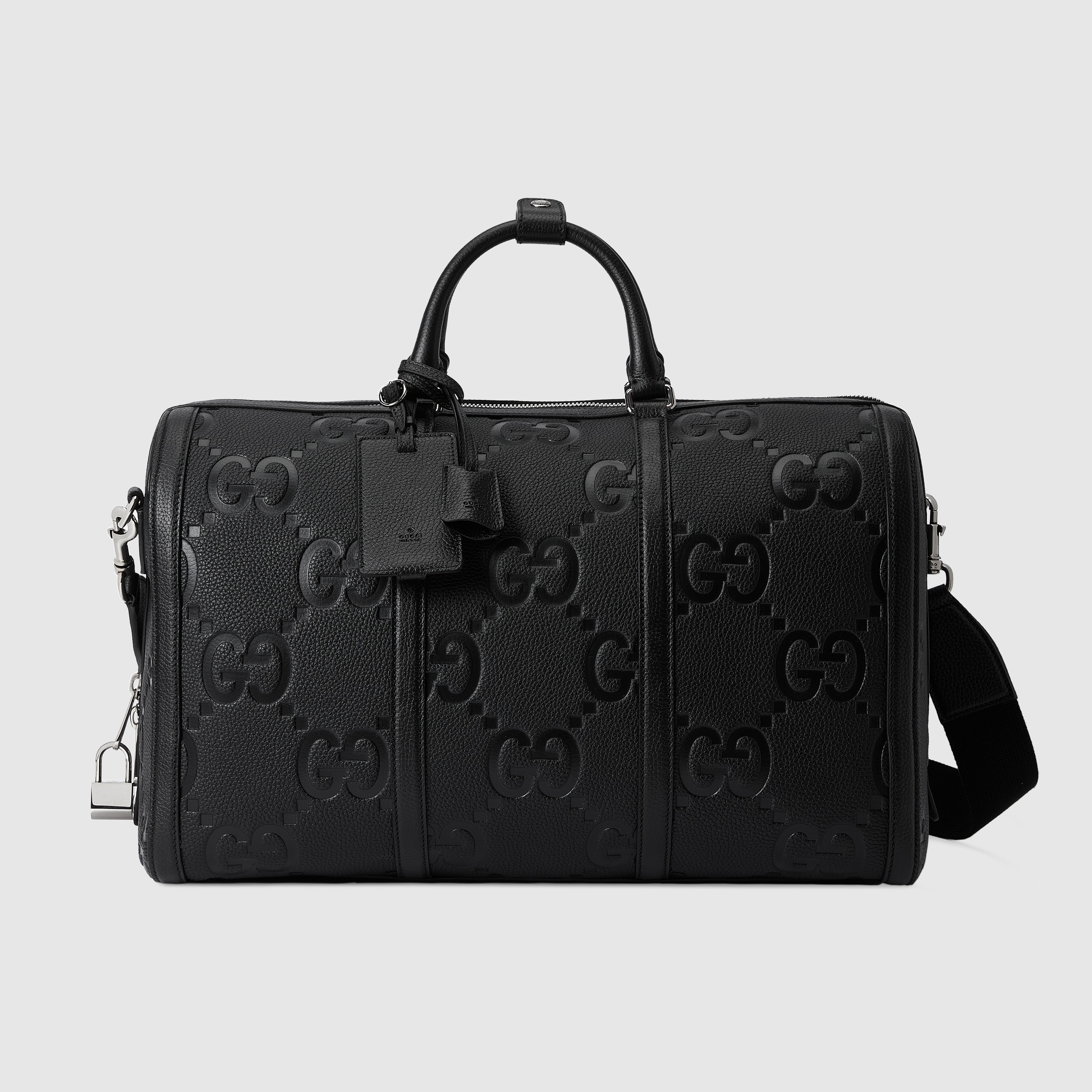 Jumbo GG small duffle bag in black leather GUCCI® Australia