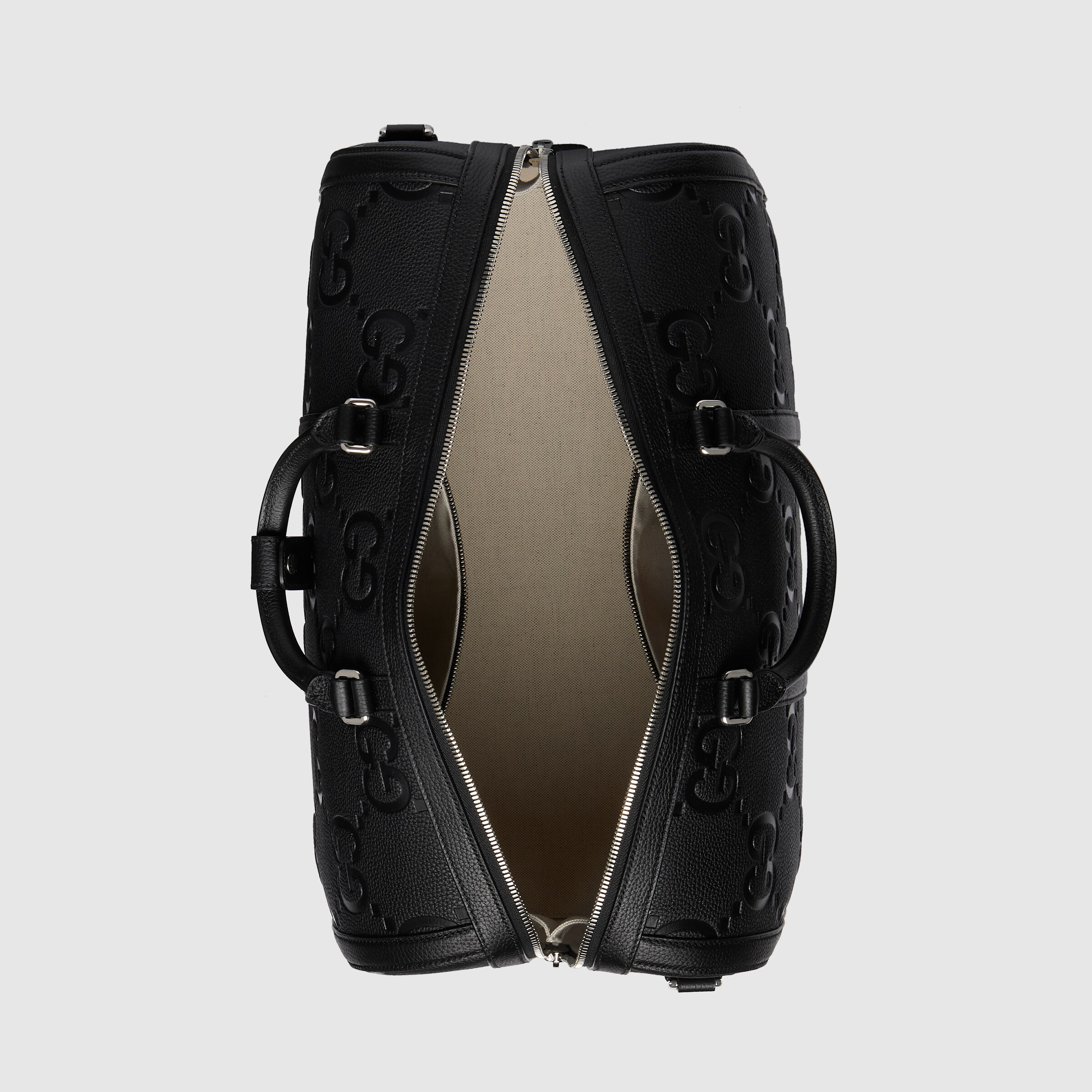 Jumbo GG small duffle bag in black leather GUCCI® Australia