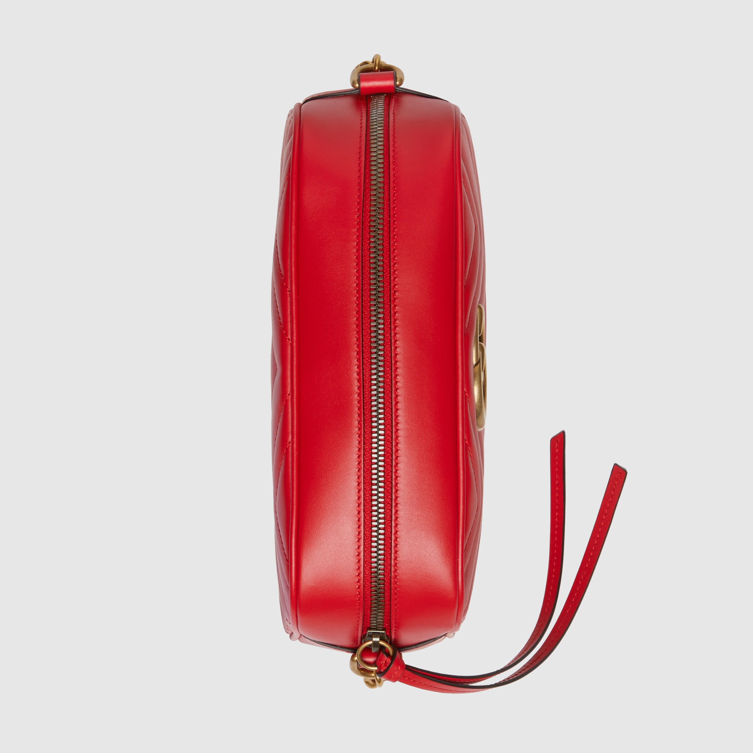 GG Marmont matelassé small shoulder bag in red leather GUCCI® Australia