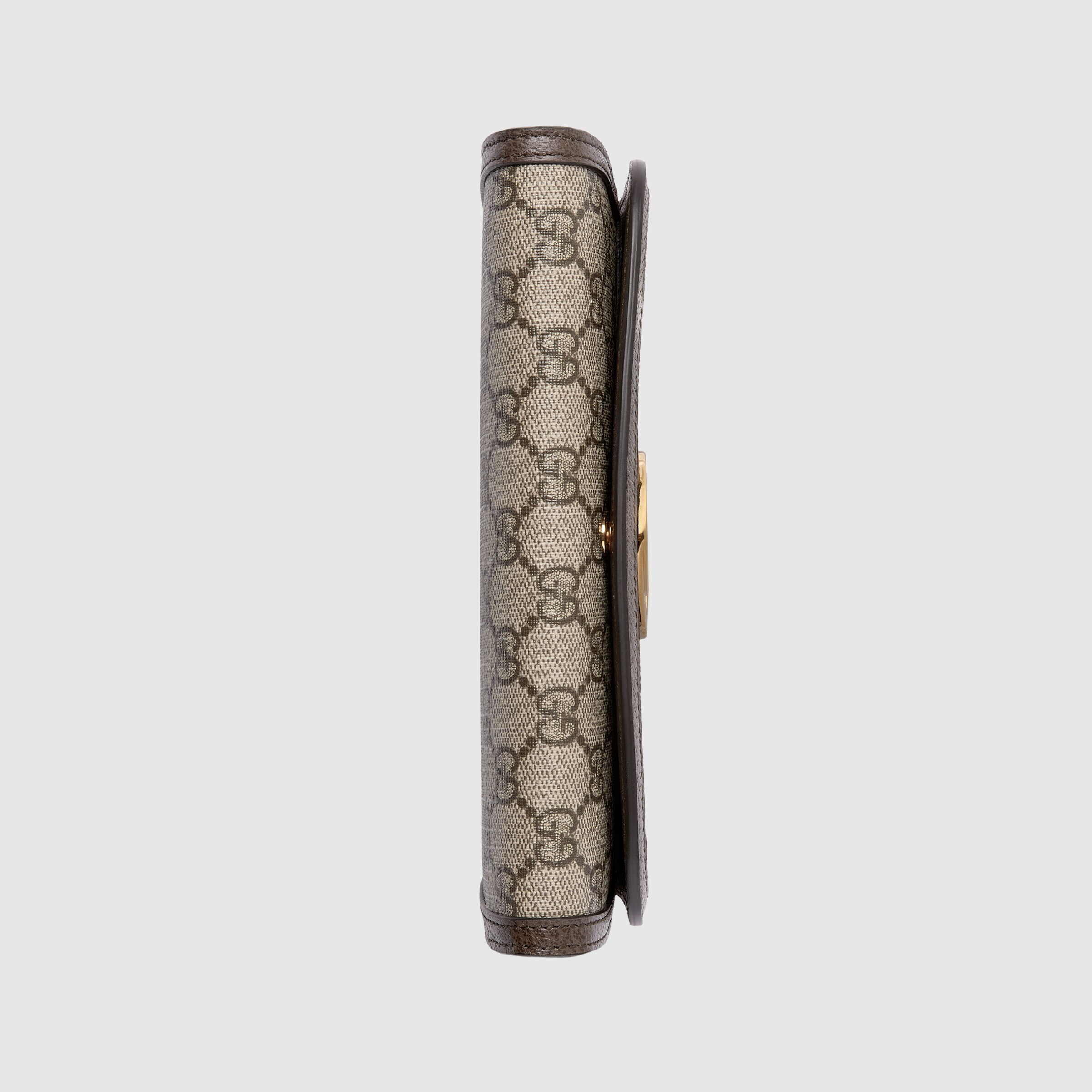 Gucci Blondie continental chain wallet in beige and ebony Supreme