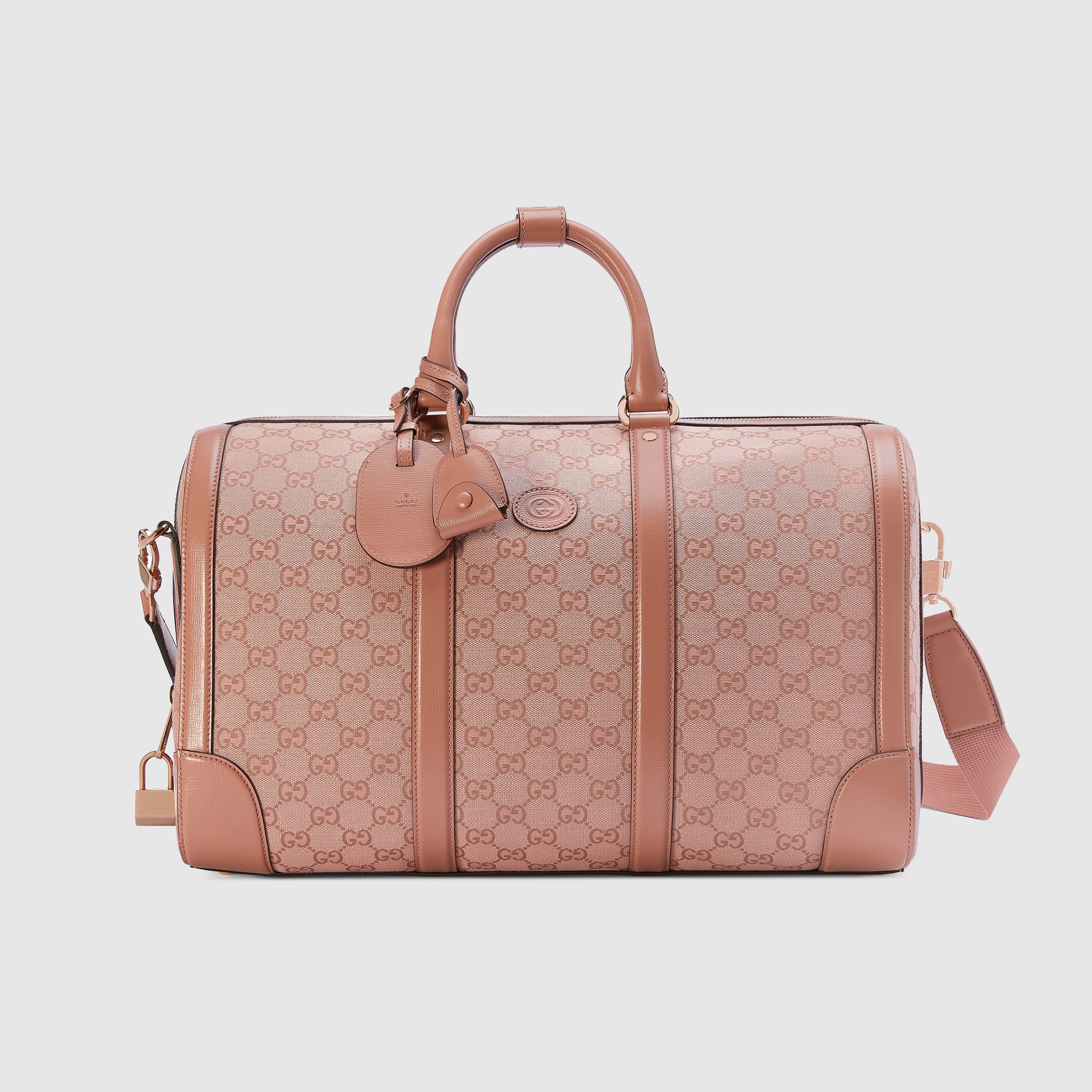 GG small duffle bag in pink canvas GUCCI® US